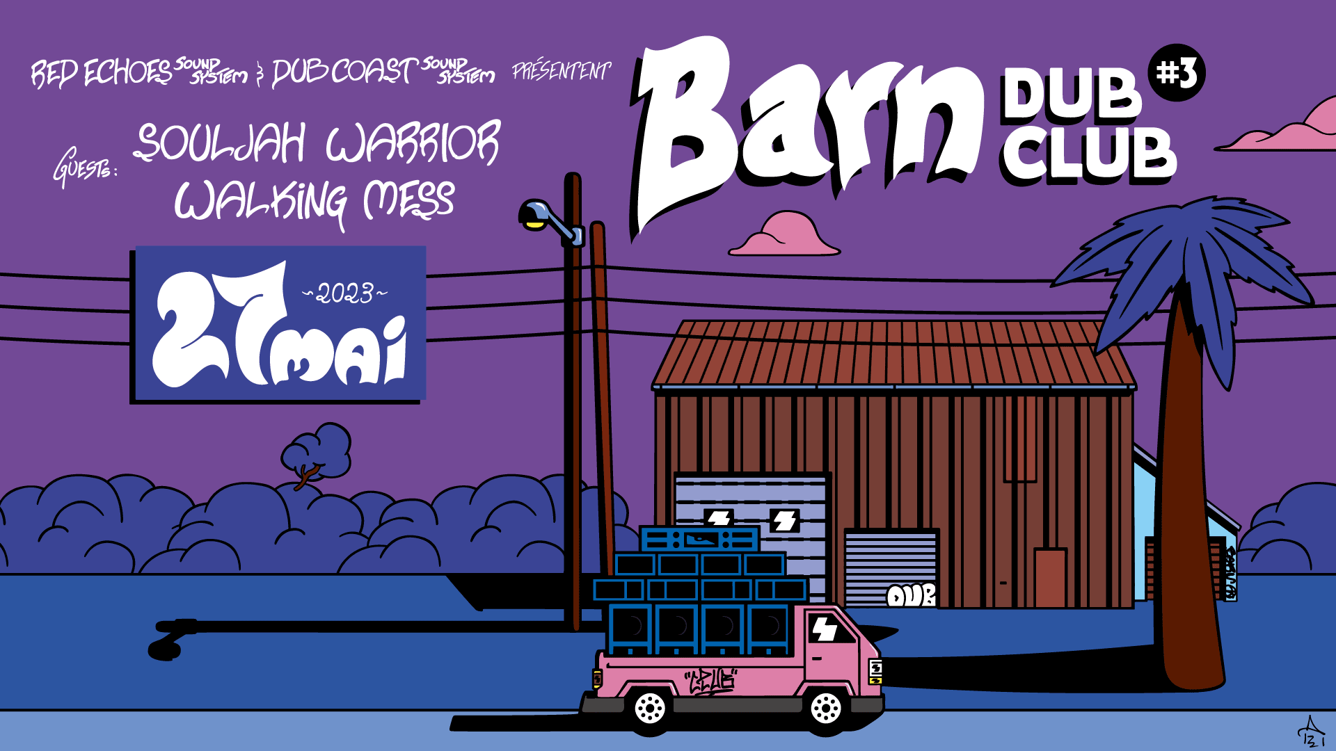 Barn Dub Club #3 - Souljah Warrior / Walking Mess Cover