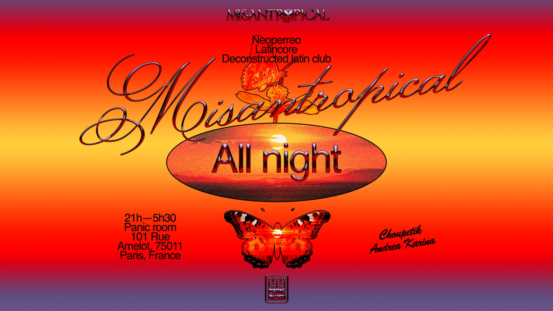 Misantropical All Night @ Panic Room Cover