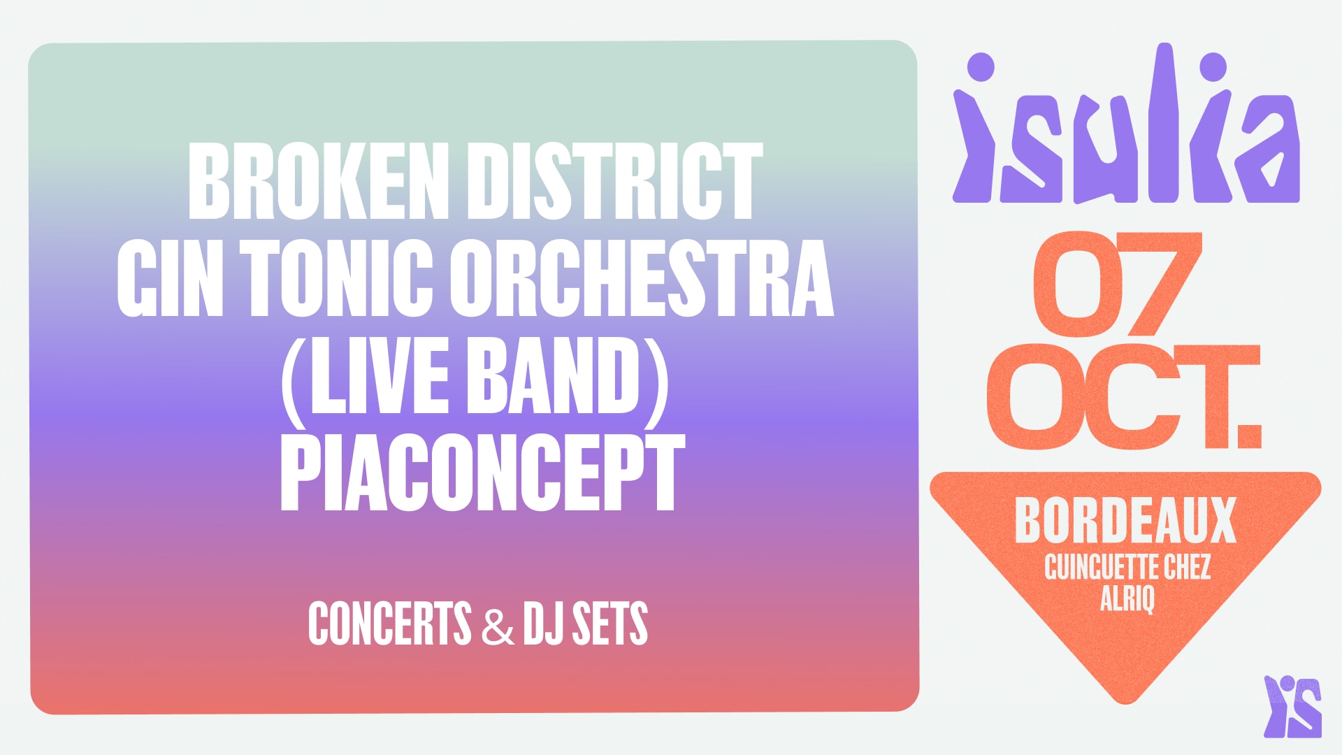 Isulia 2022 X Broken District • Gin Tonic Orchestra (Live) Cover