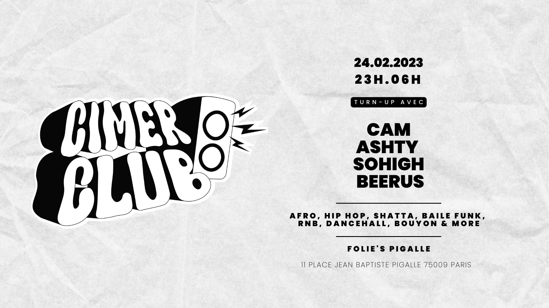 Cimer Club 24 Février Cover