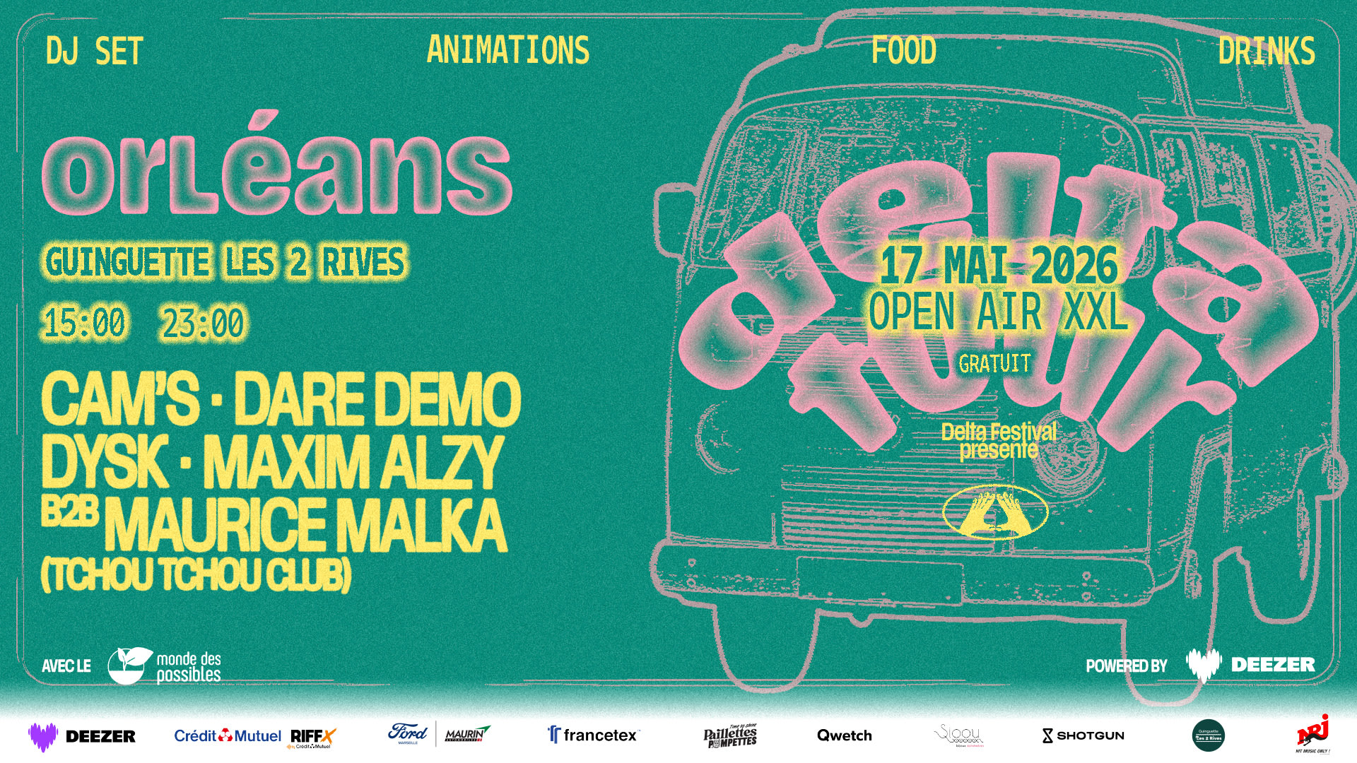 [Open Air Xxl] Delta Tour X Guinguette Les 2 Rives - Orléans Cover