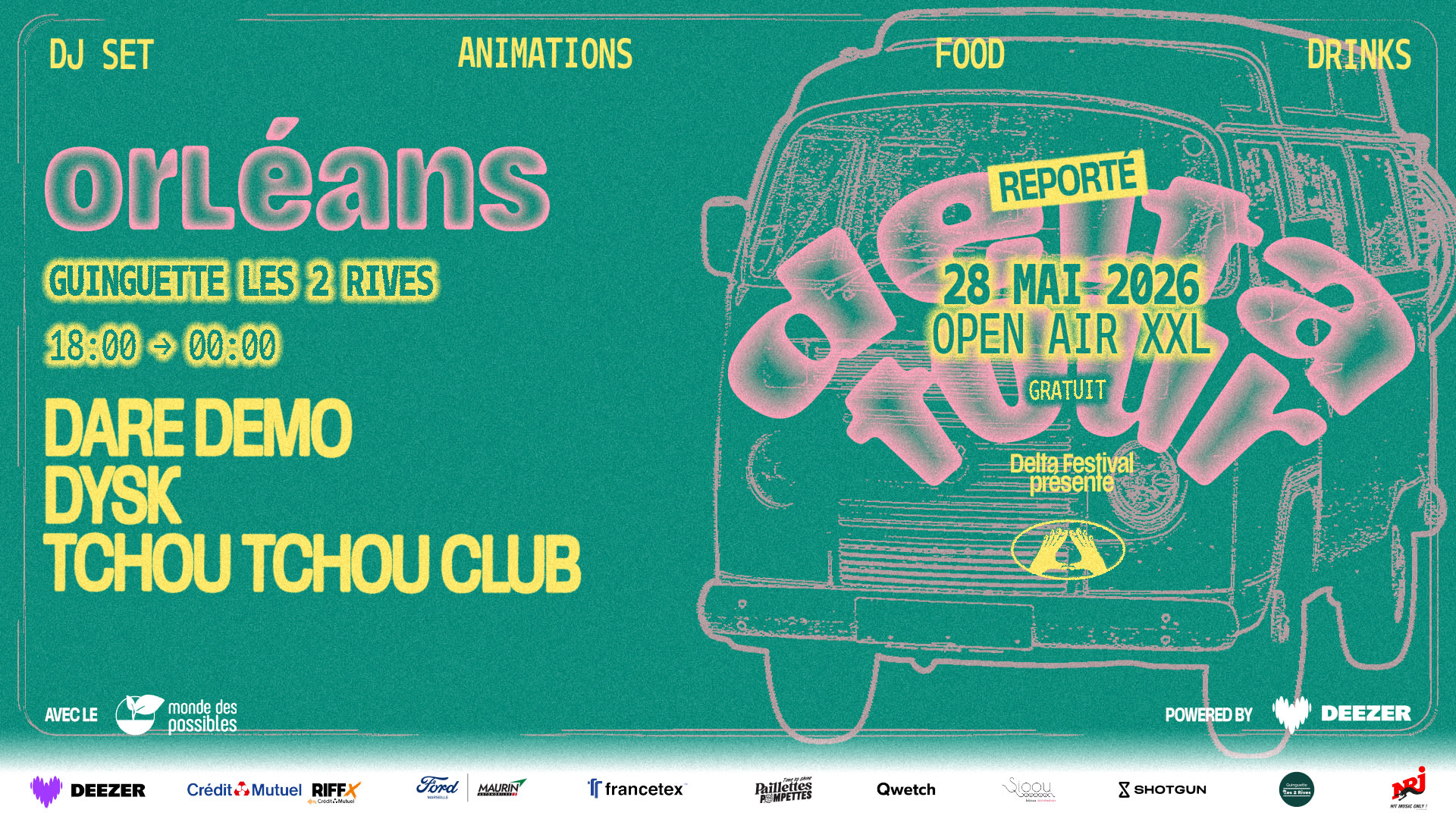 [Reporté] Delta Tour X Guinguette Les 2 Rives - Orléans Cover