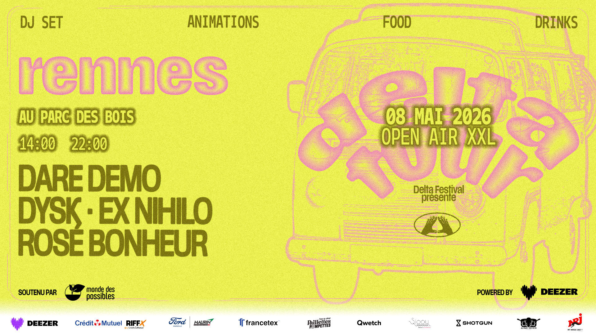 [Open Air Xxl] Delta Tour X Parc Des Gayeulles - Rennes Cover