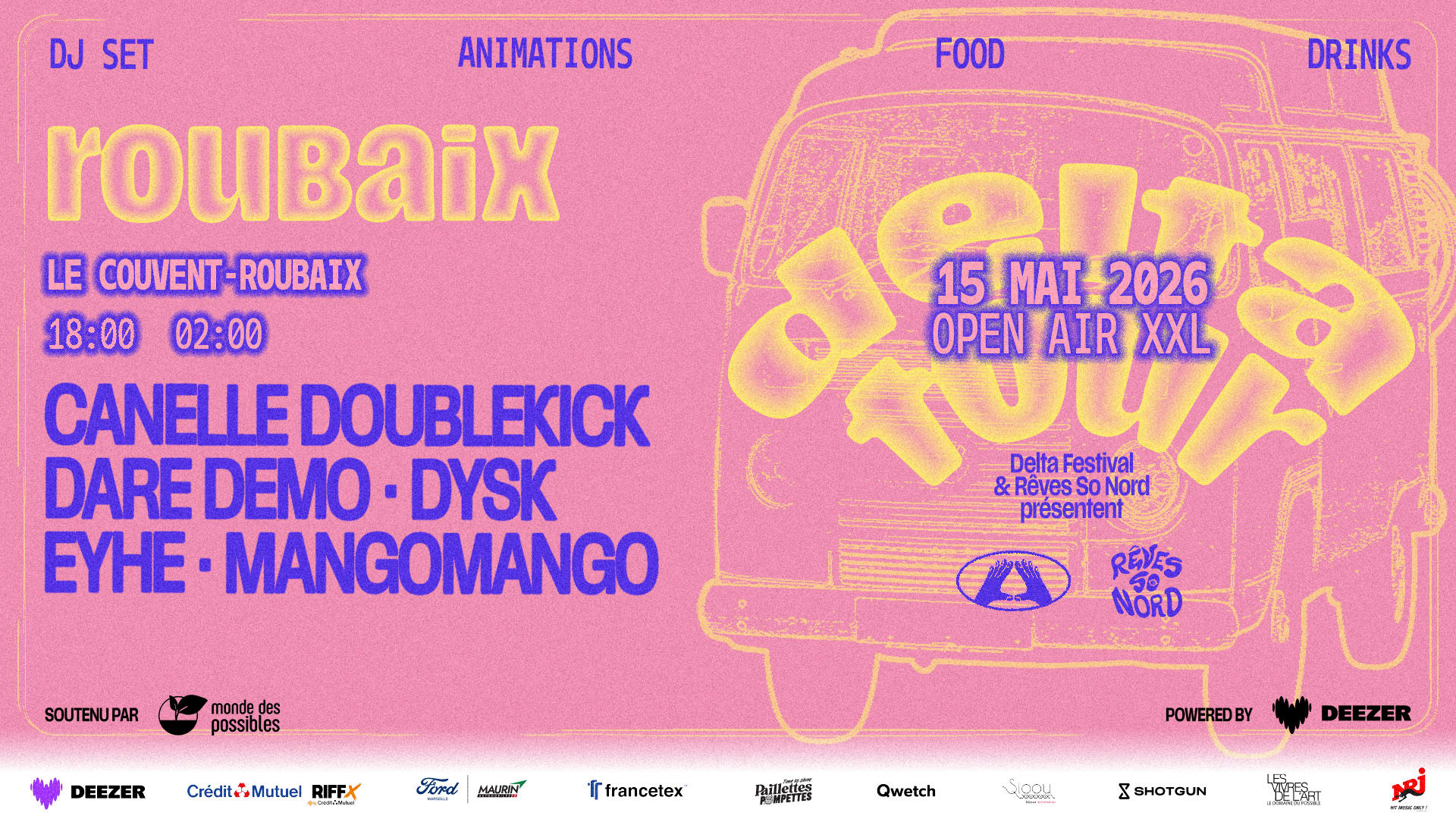 Delta Tour X Rêves So Nord - Canelle Doublekick + Guests Cover