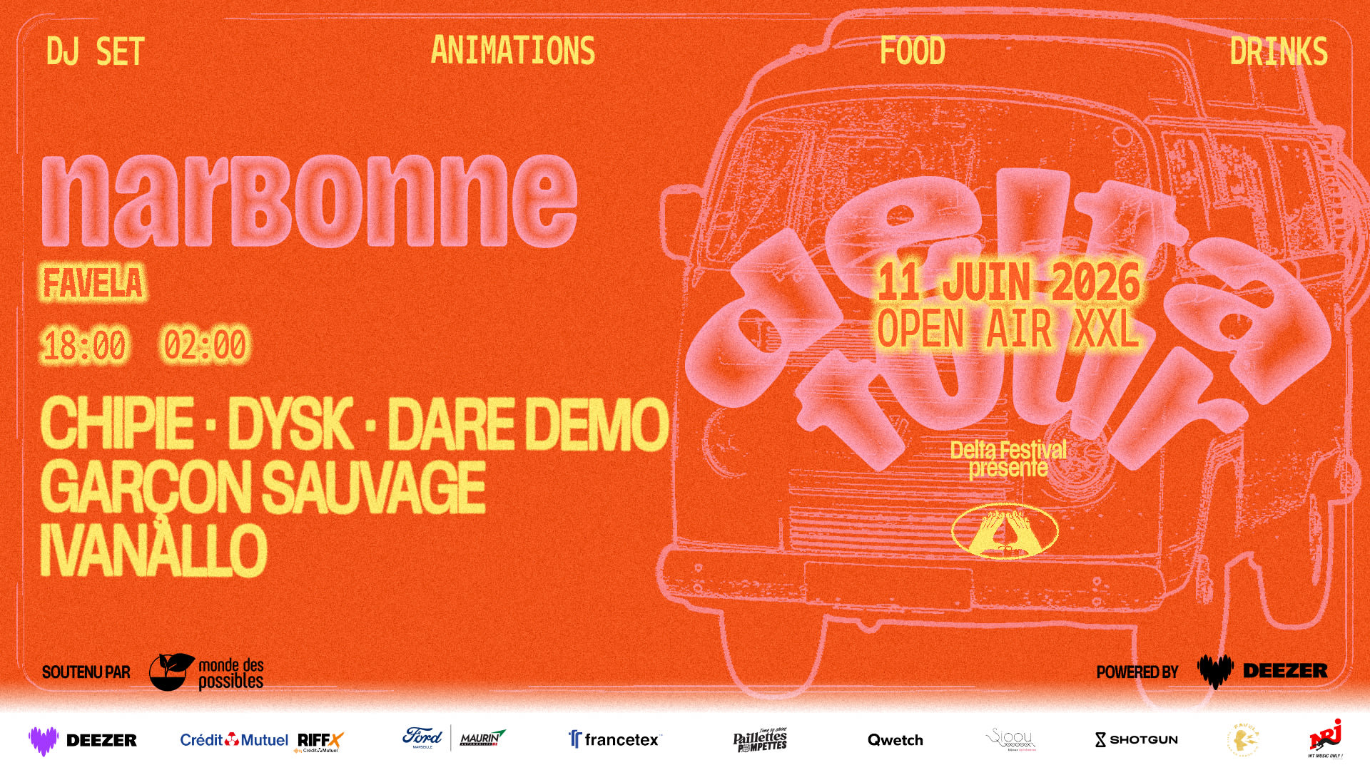 [Open Air] Delta Tour X La Favela - Narbonne Cover
