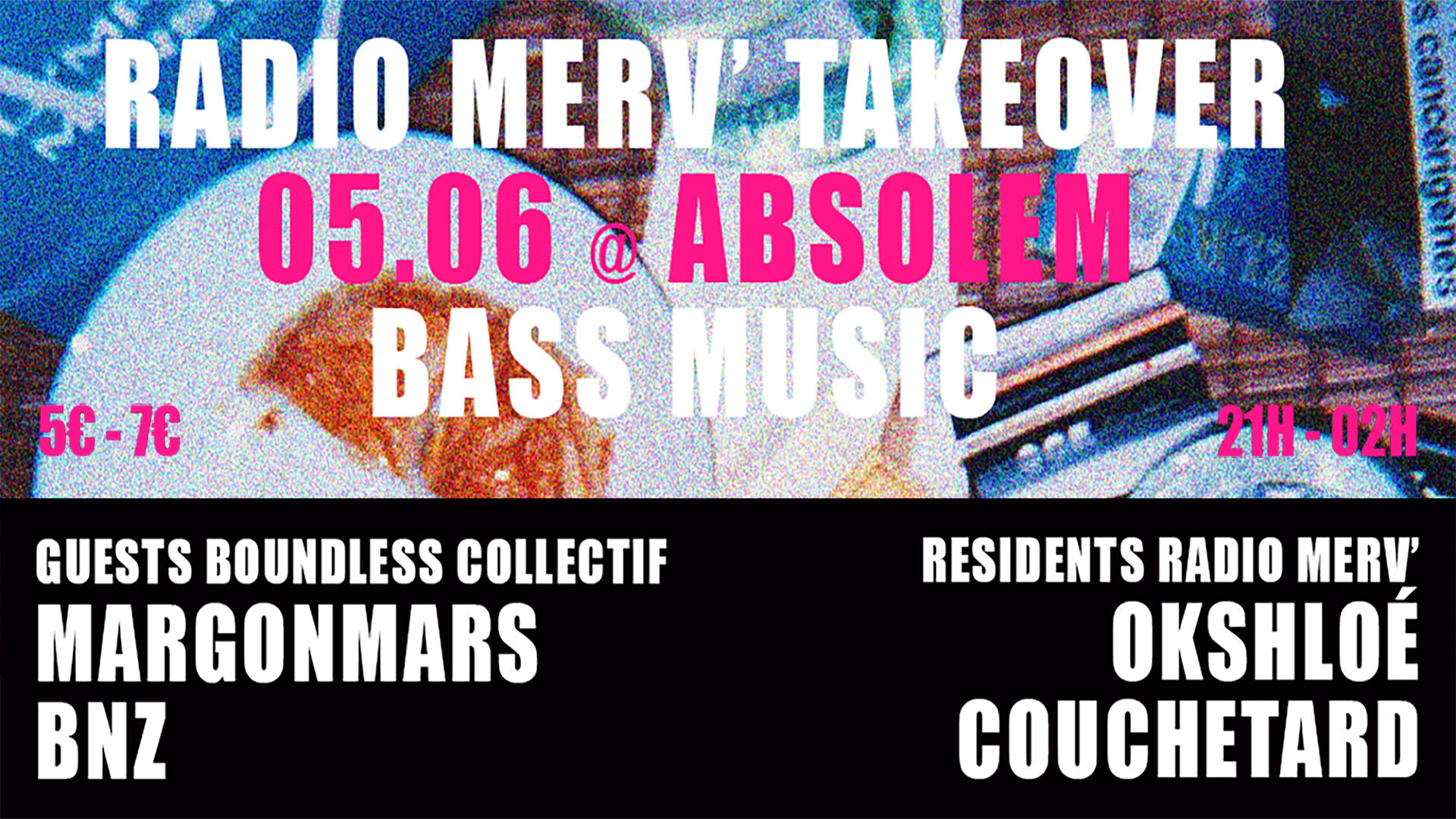 Takeover: Bass Music - Radio Merv' X Boundless @ Absolem Cover