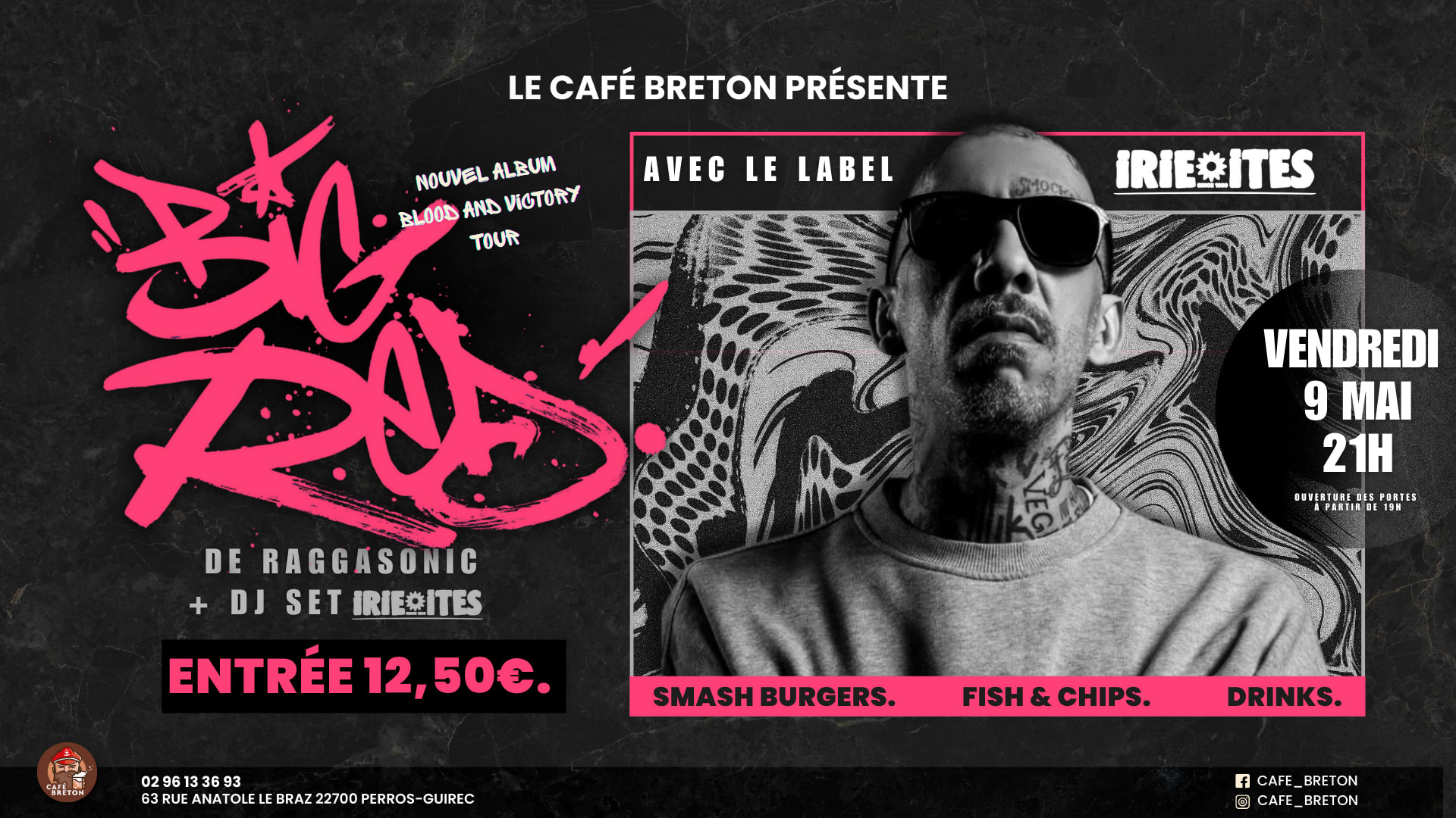 Concert Big Red // Irie Ites Dub MIX // Café Breton Cover
