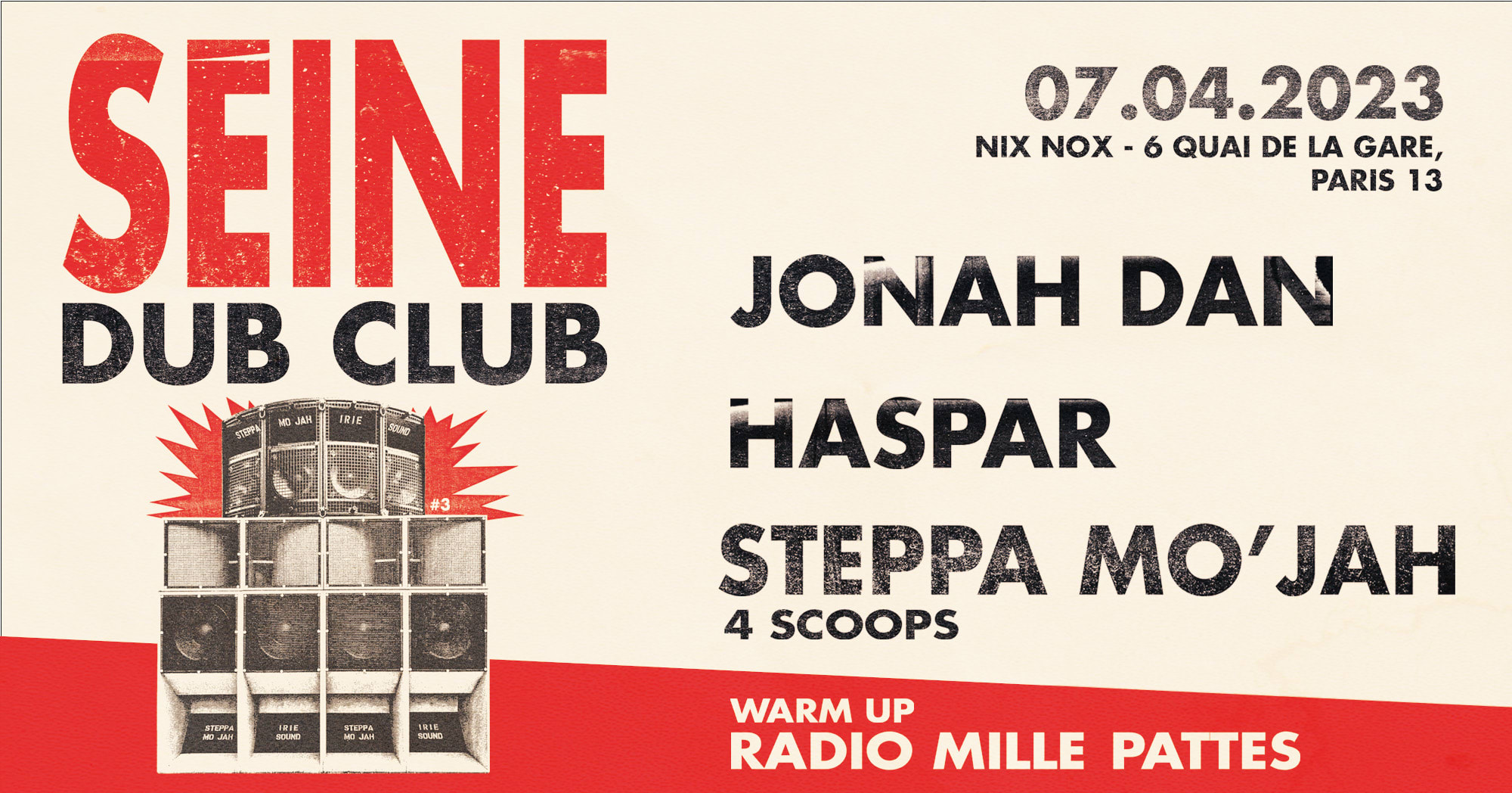 Seine Dub Club #3 Jonah Dan (Uk), Haspar, Steppa Mo'jah Cover