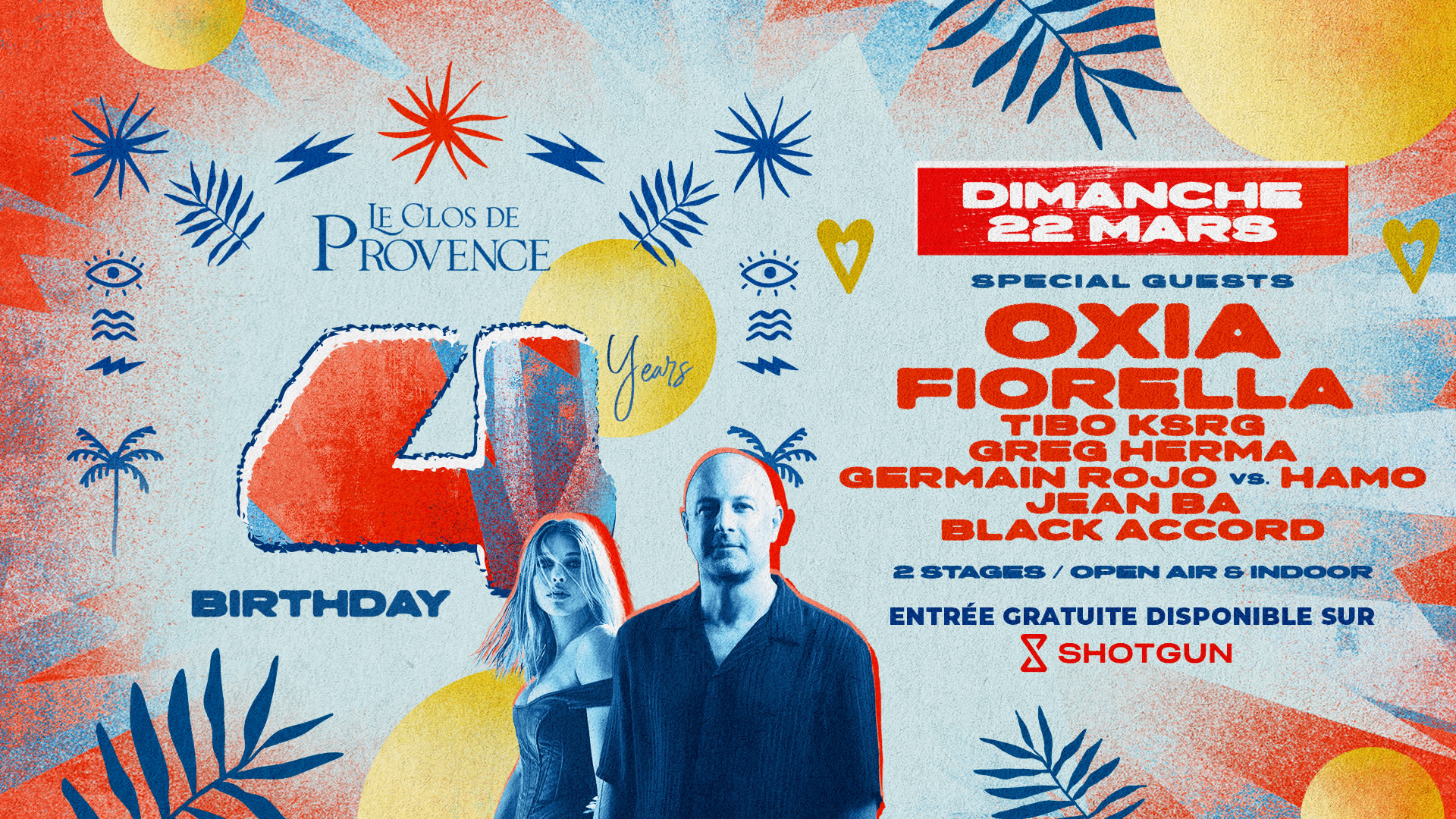 Dim 22 Mars I Oxia, Fiorella & More I Clos De Provence Cover