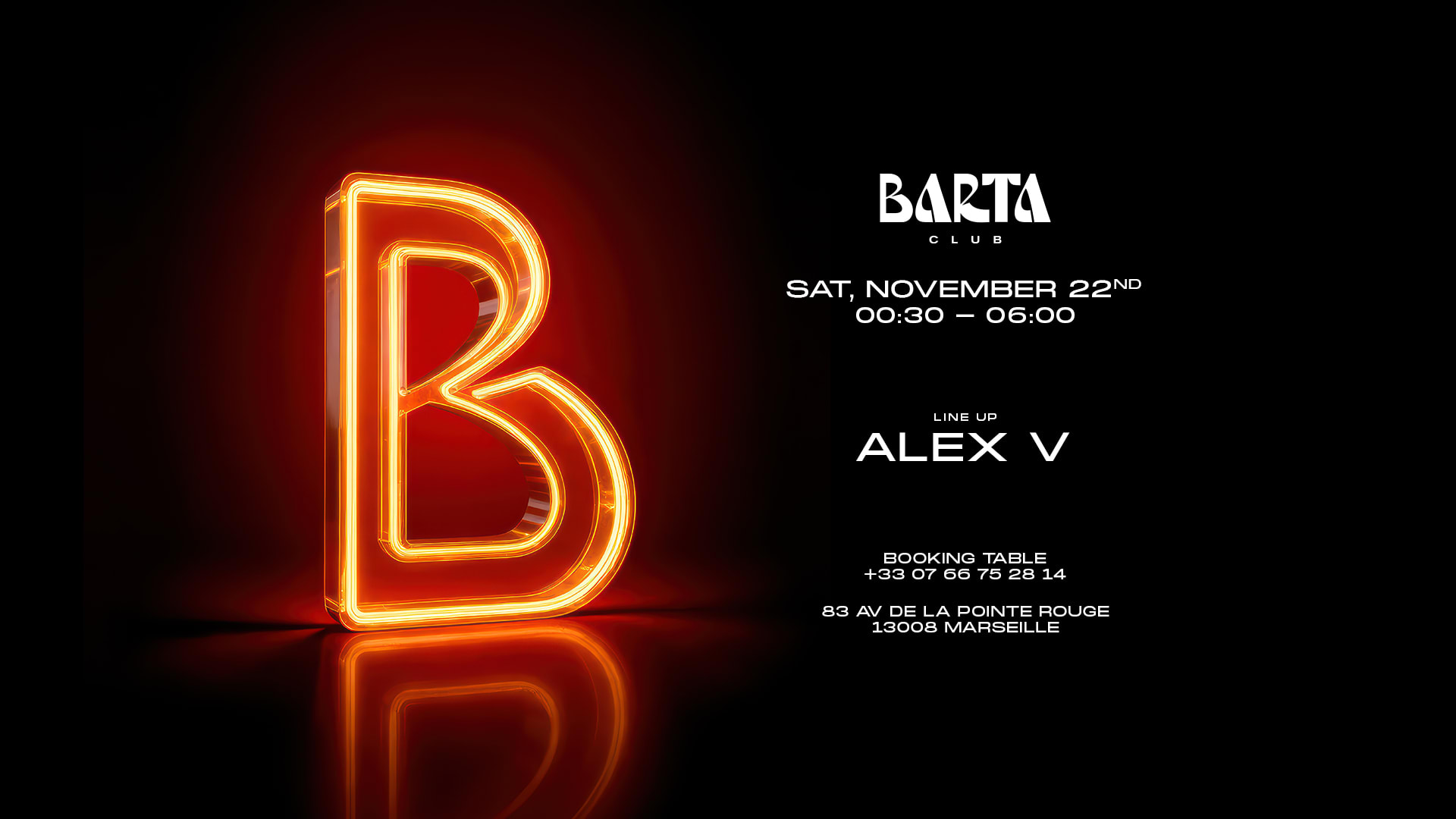 Alex V - Samedi 22 Novembre 2025 Cover