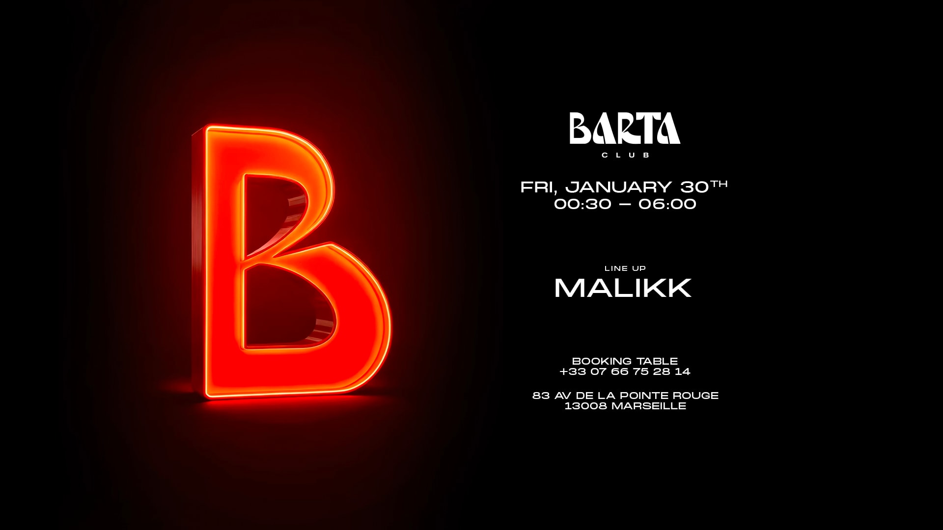 Malikk - Vendredi 30 Janvier 2026 Cover