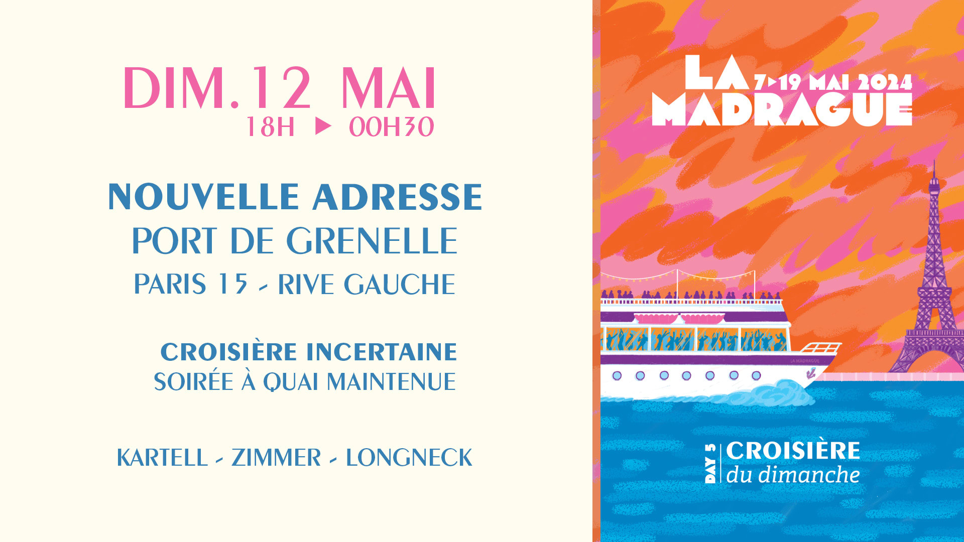 La Madrague Sunday Cruise X Roche Musique : Kartell... Cover