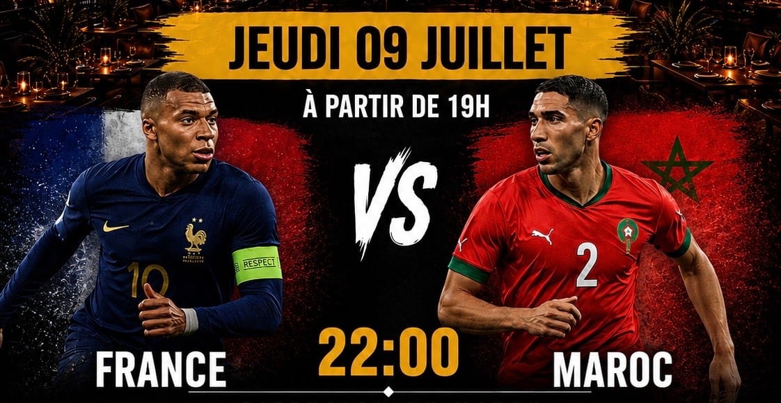 France - Maroc | Jeu 9 Juil | Fan Zone | Coupe Du Monde Cover