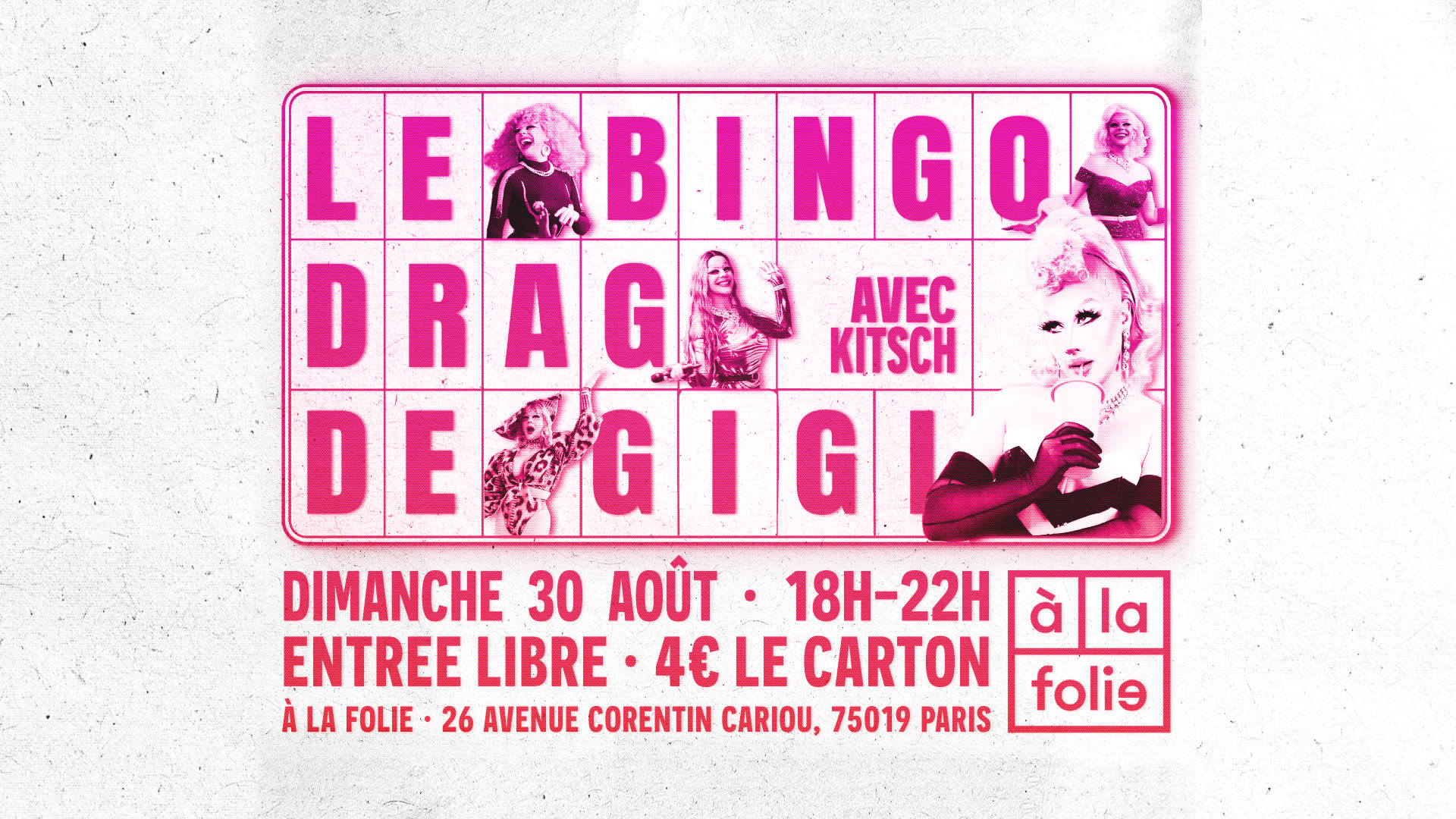 Bingo Drag De Gigi Von Dredee À La Folie! Avec Kitsch Cover