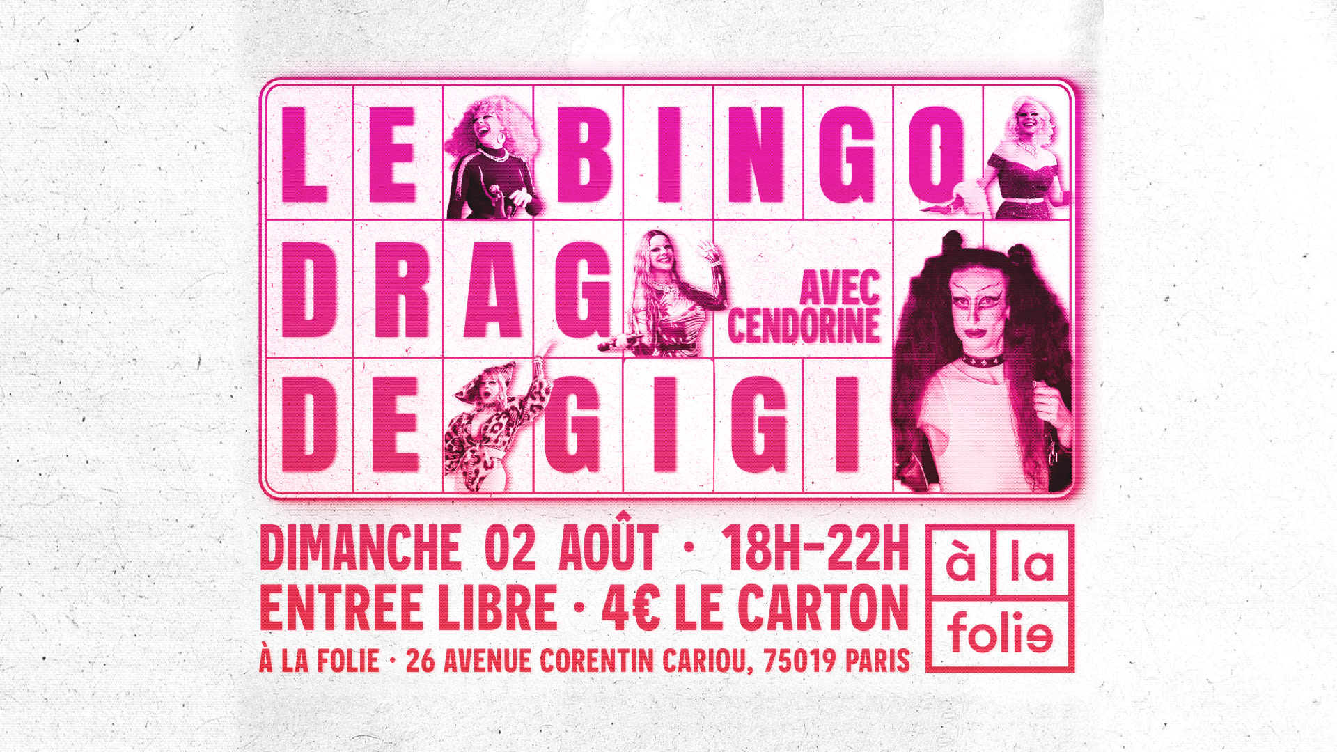 Bingo Drag De Gigi Von Dredee À La Folie! Avec Cendorine Cover
