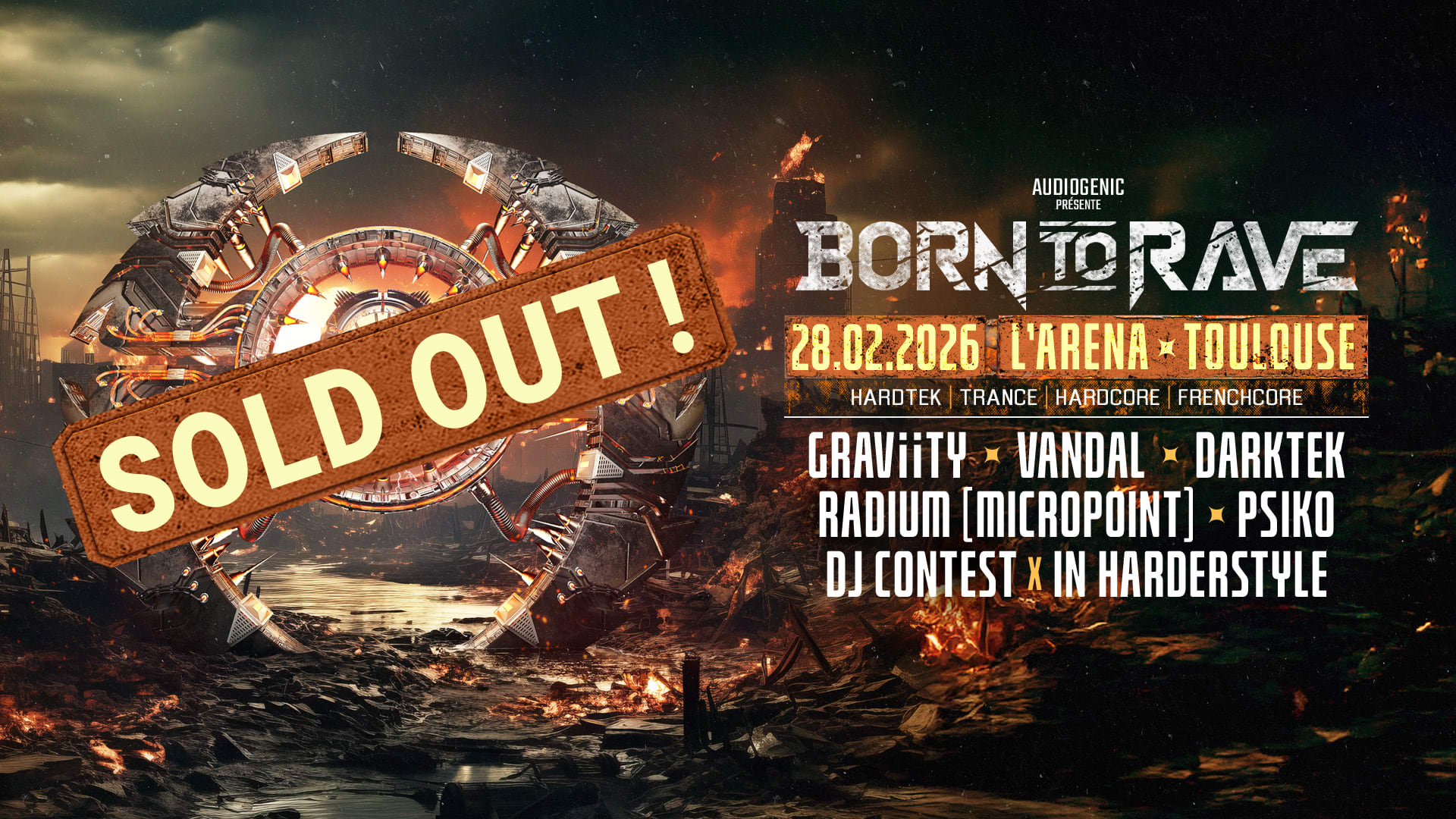 Born To Rave 2026 - Toulouse Cover