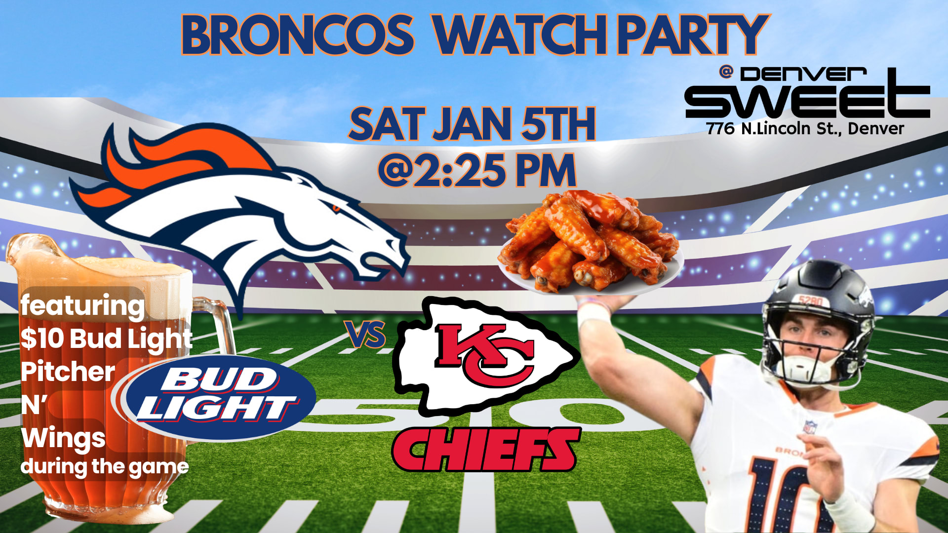 Broncos Vs. Chiefs Watch Party (No Cover) 1/5 Cover