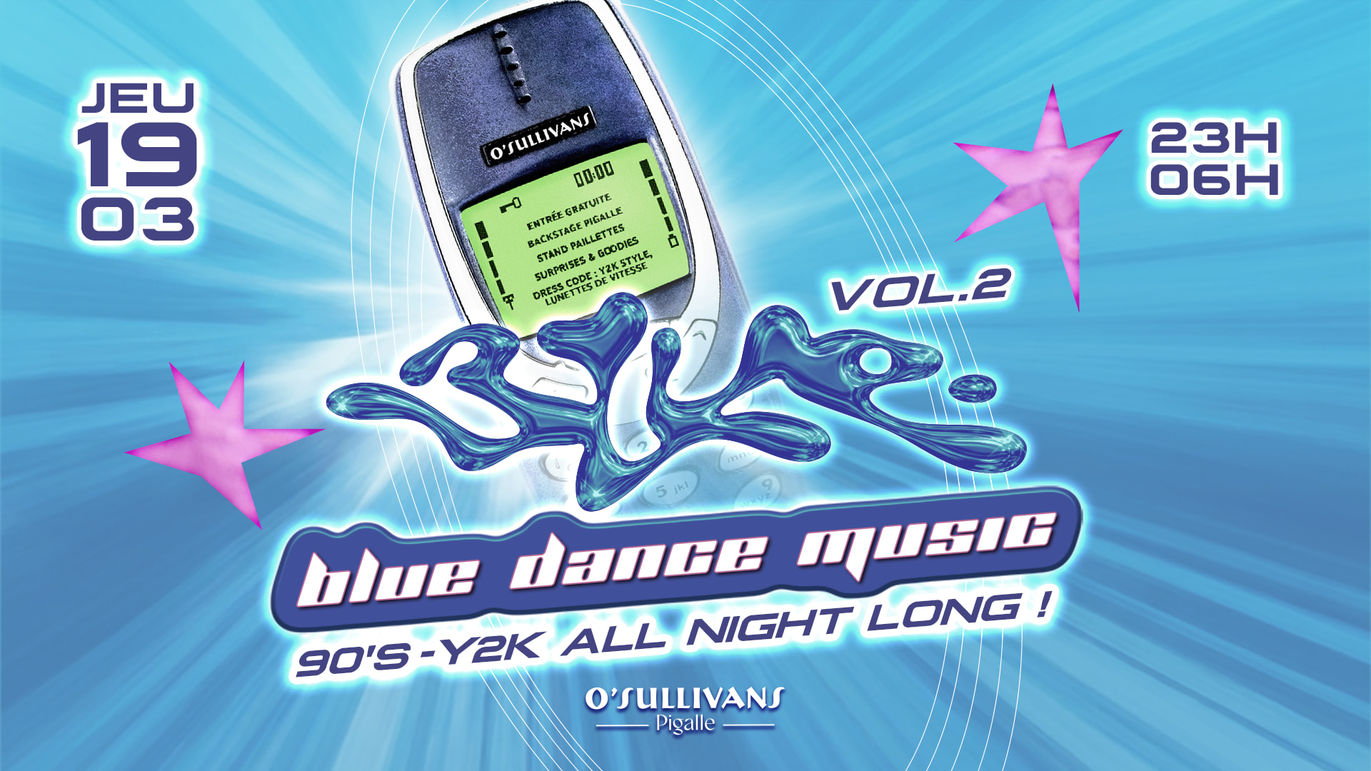 Blue Vol.2 : Dance Music 90’S - Y2k All Night Long Cover