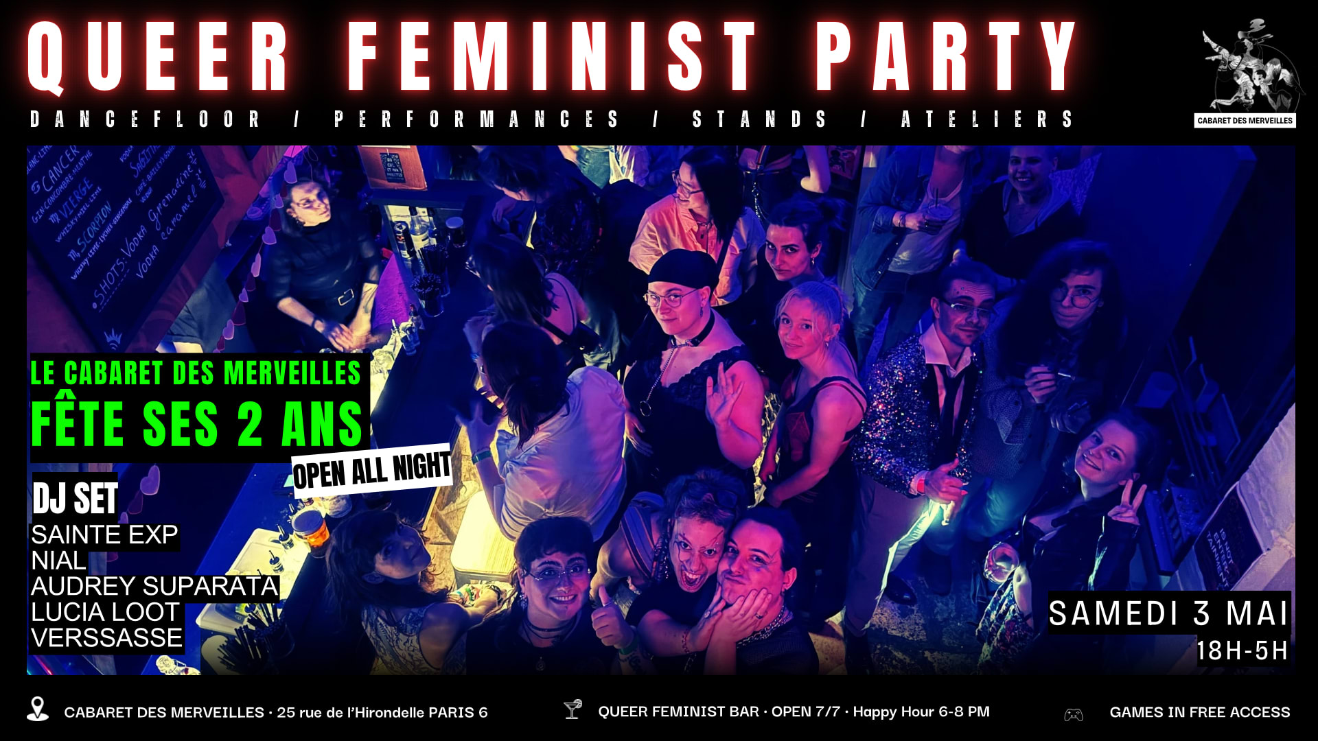 Queer Feminist Party • 2 Ans Du Cabaret Des Merveilles Cover