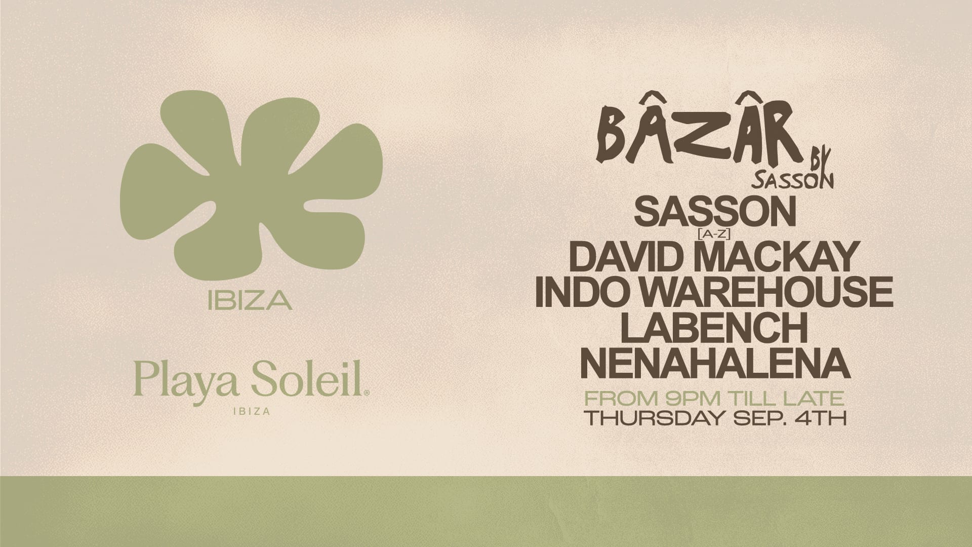 Bâzâr By Sasson @Playa Soleil | Thursday September 4th Cover