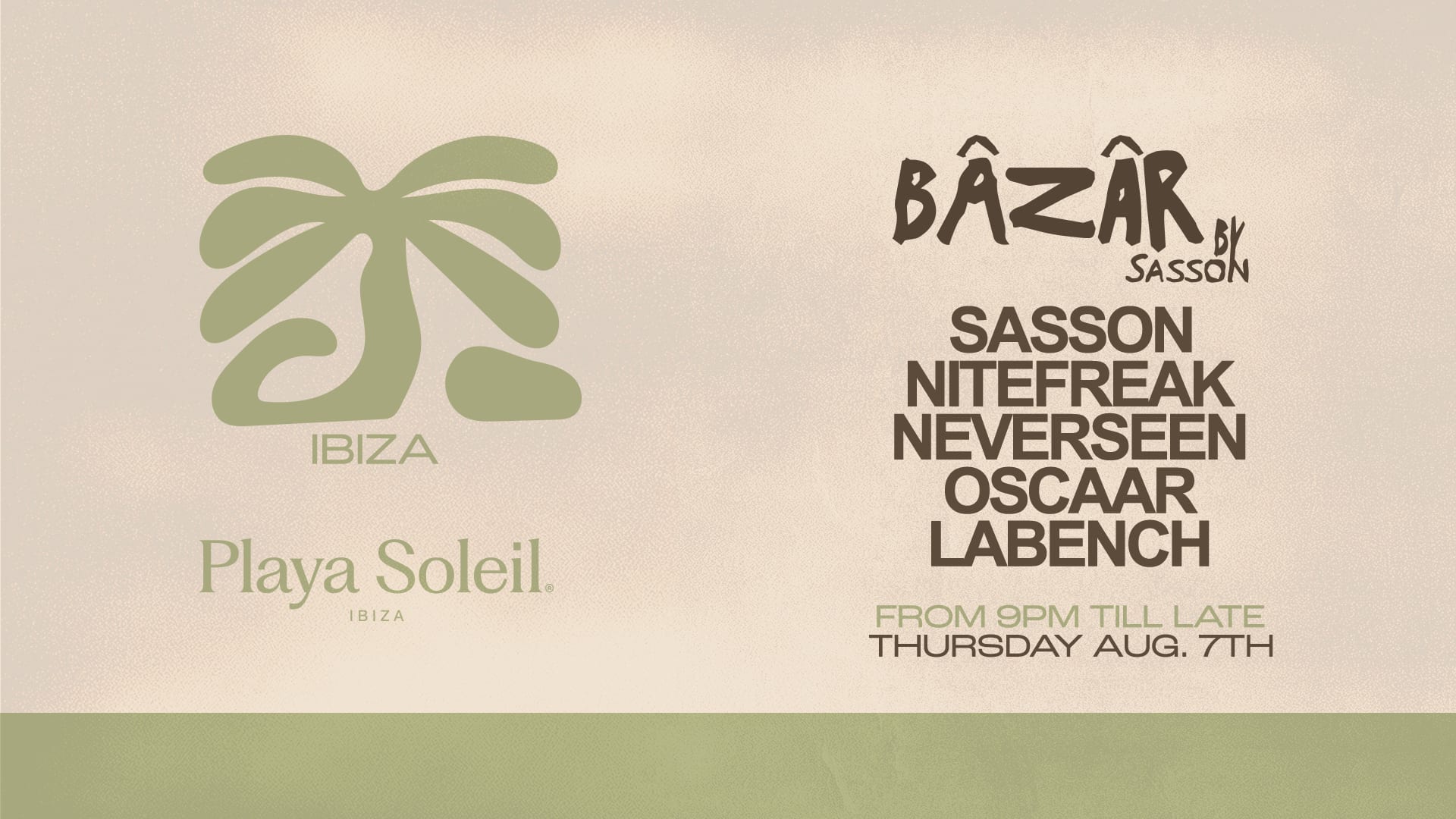 Bâzâr By Sasson @Playa Soleil | Thursday August 7th Cover