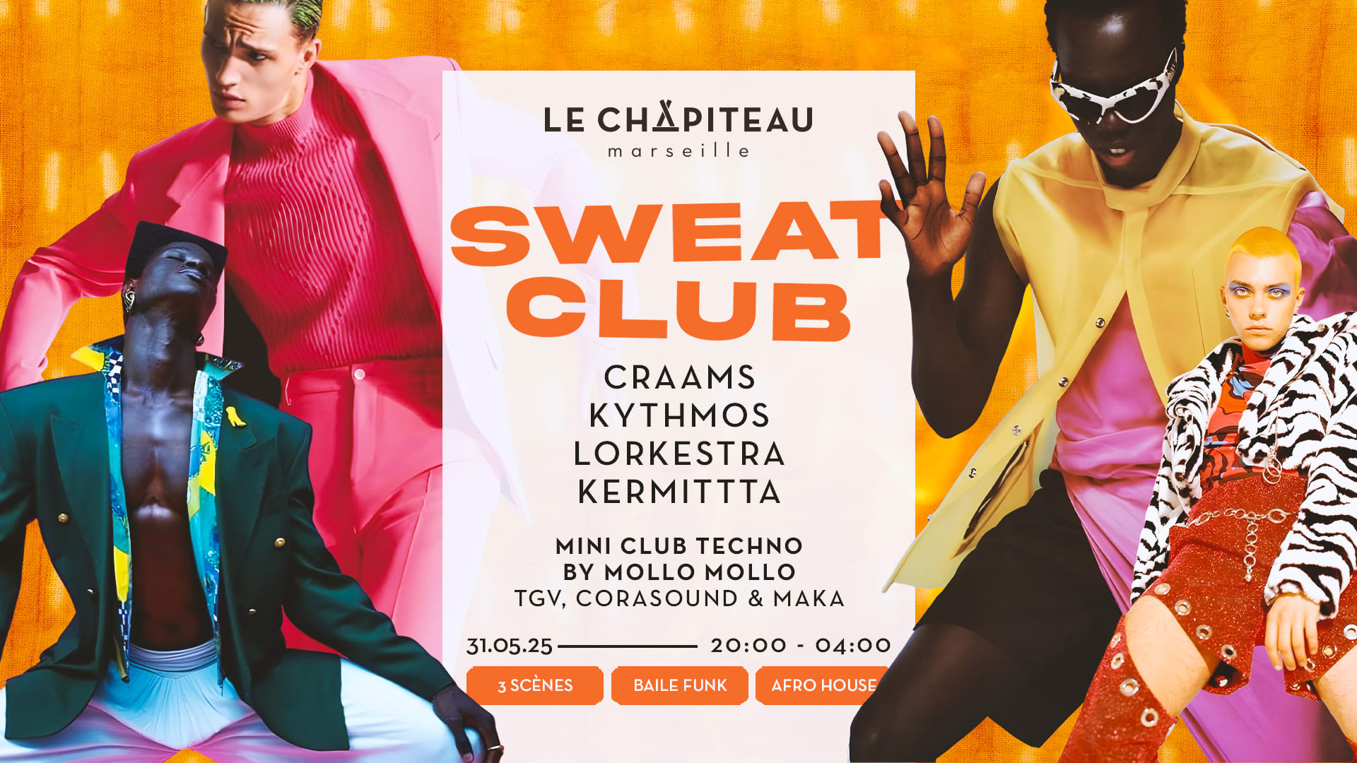 Sweat Club W/ Crams, Kythmos, Lorkestra, Kermittta Cover