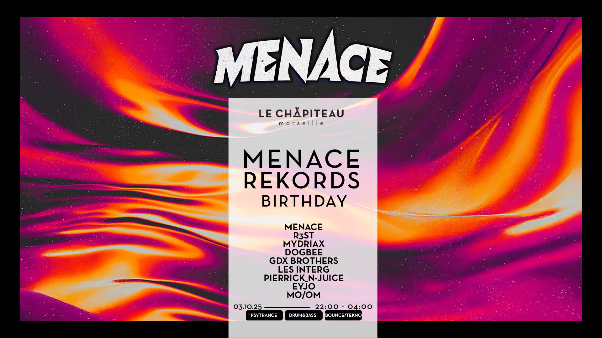 Anniversaire Menace Rekords Cover