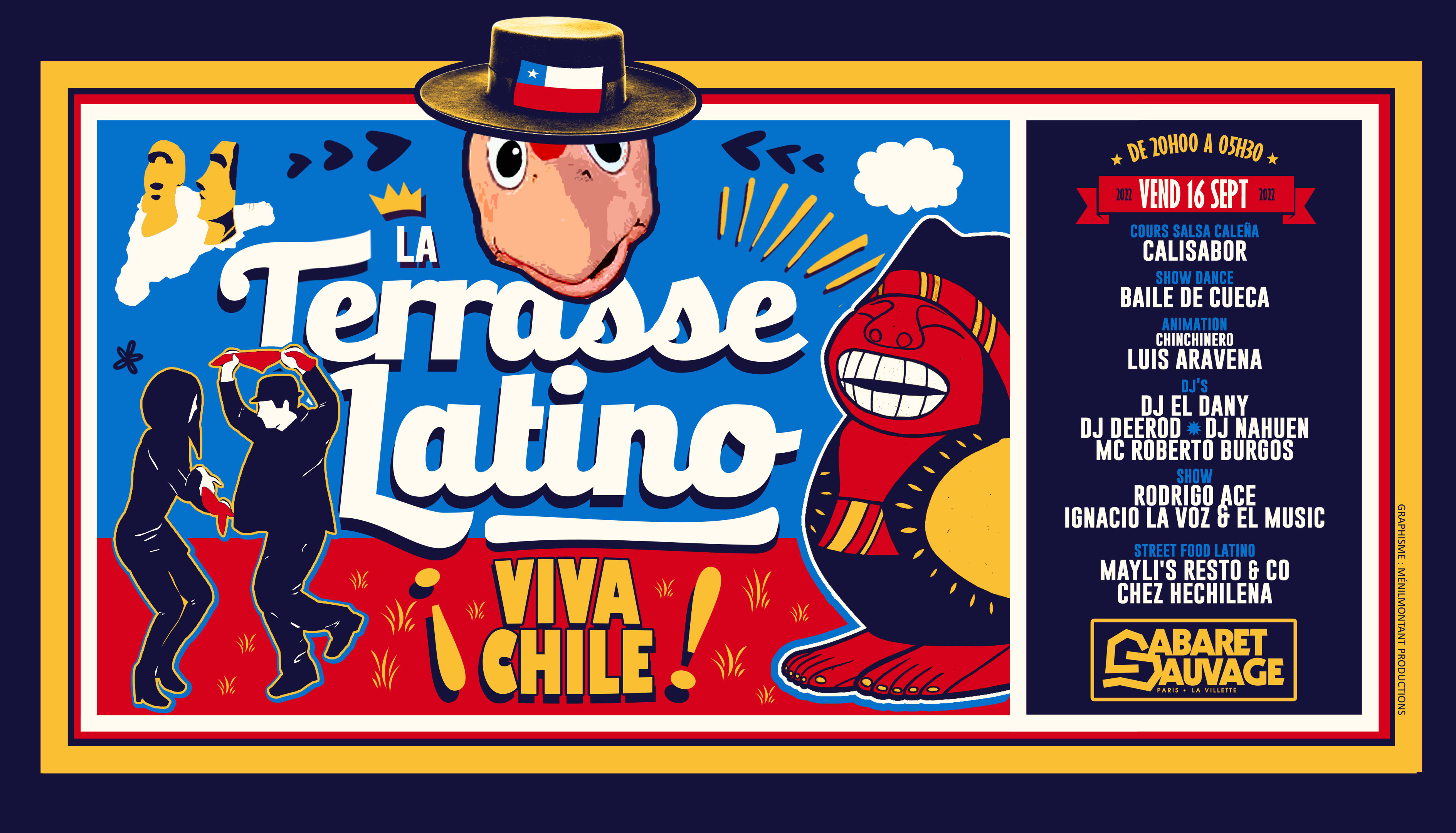 Vendredi 16 Septembre 2022 - La Terrasse Latino "Viva Chile" Cover