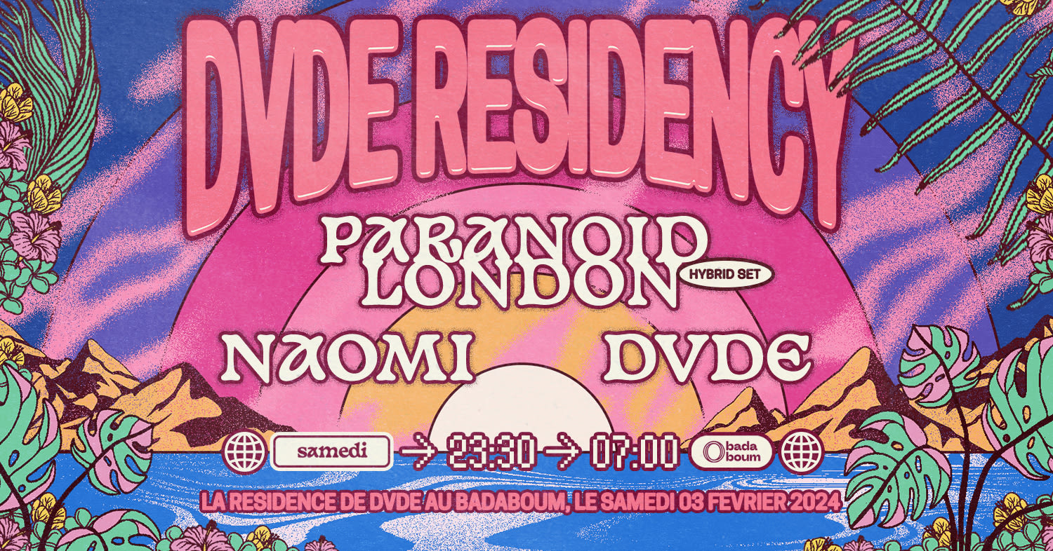 Club — Dvde Residency Invite Paranoid London (+) Naomi Cover