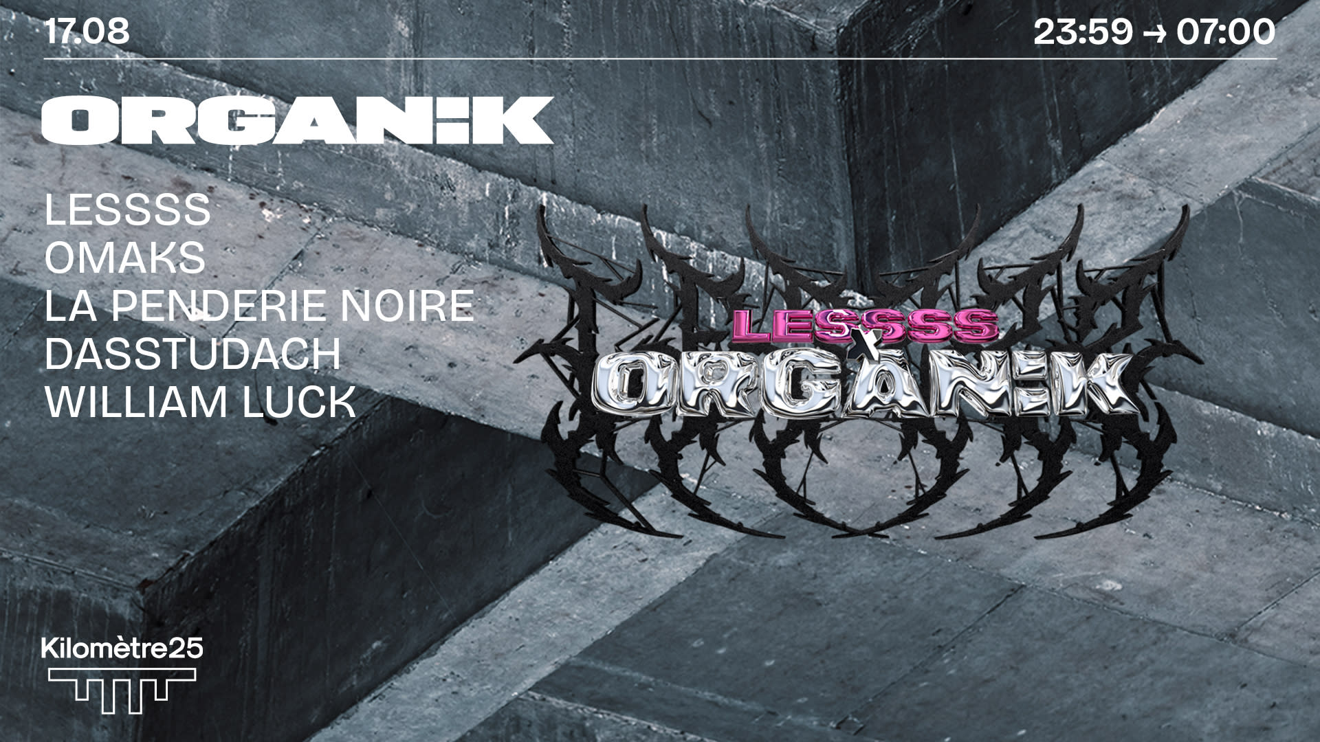 Organïk X Km25 : Lessss Invite Omaks, Lpn, William Luck Cover