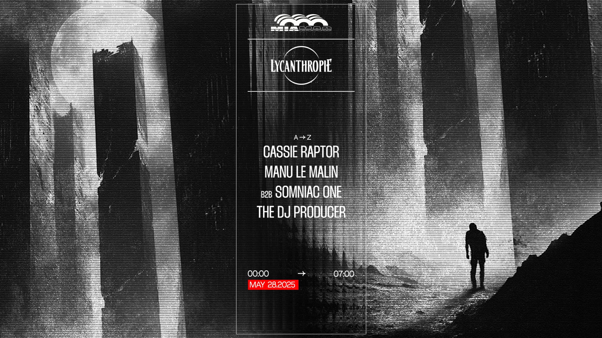 Lycanthropie : Cassie Raptor, Somniac One B2b Manu Le Malin Cover