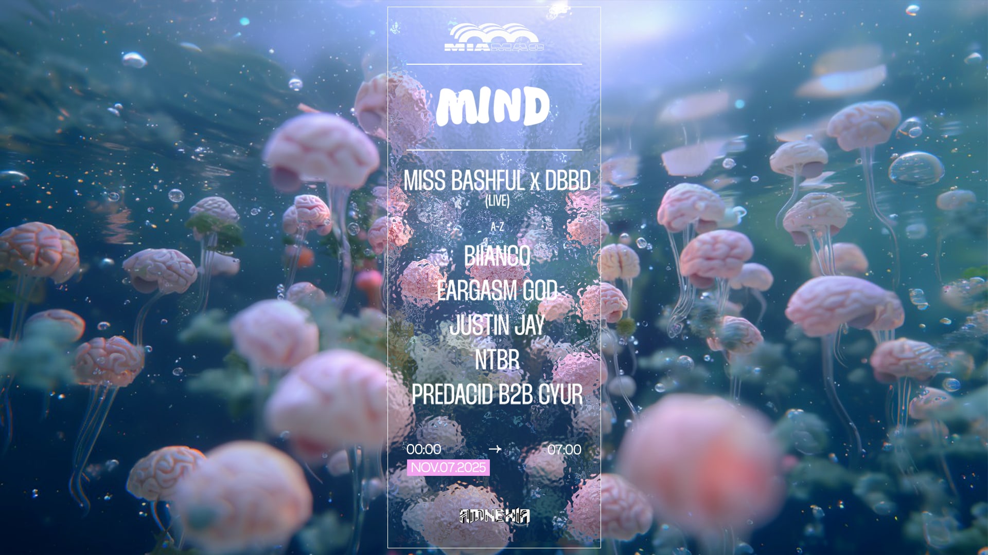 Mind : Miss Bashful & Dbbd, Eargasm God, Justin Jay, Biianco Cover