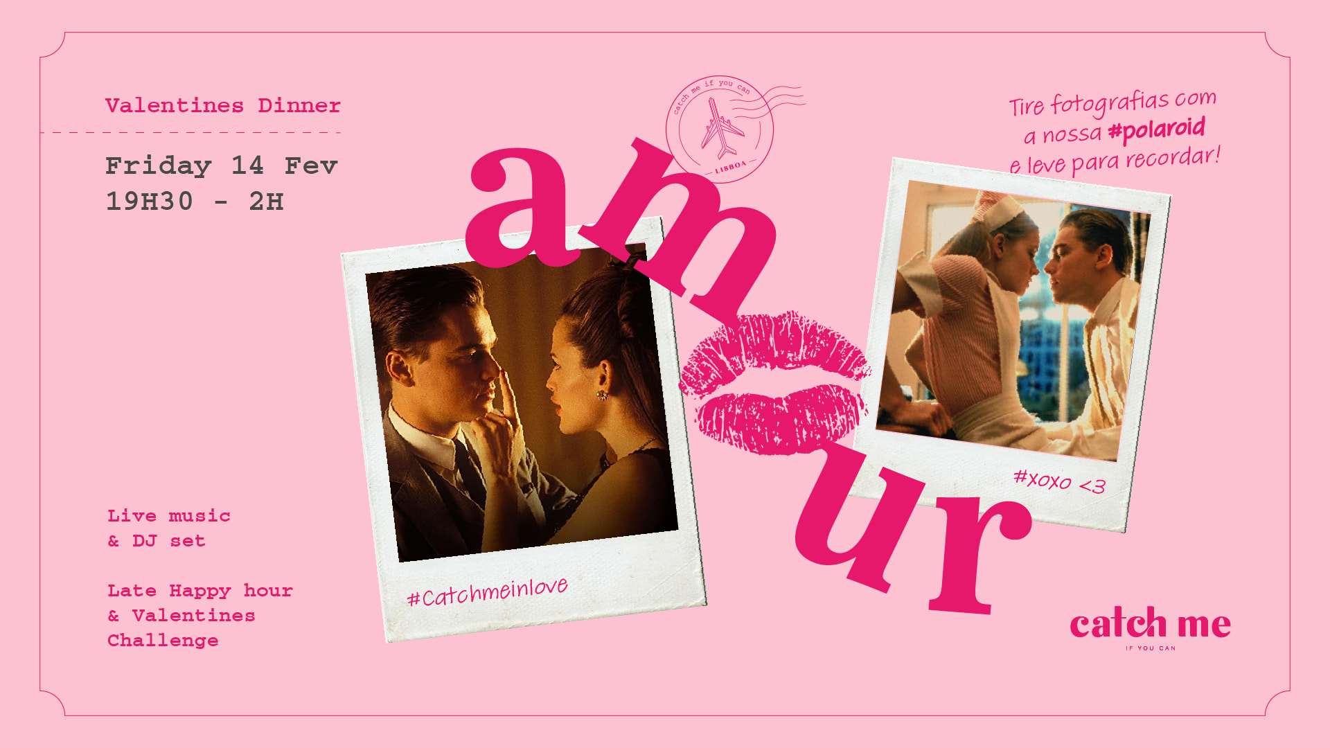 Catch Me Amour ~ Valentines Dinner Cover