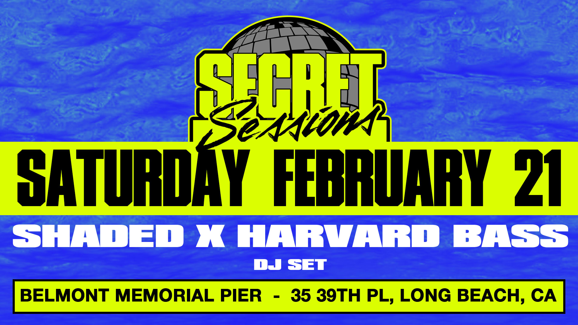 Secret Sessions - Final Pier Season- Shaded B2b Harvard Bass Cover
