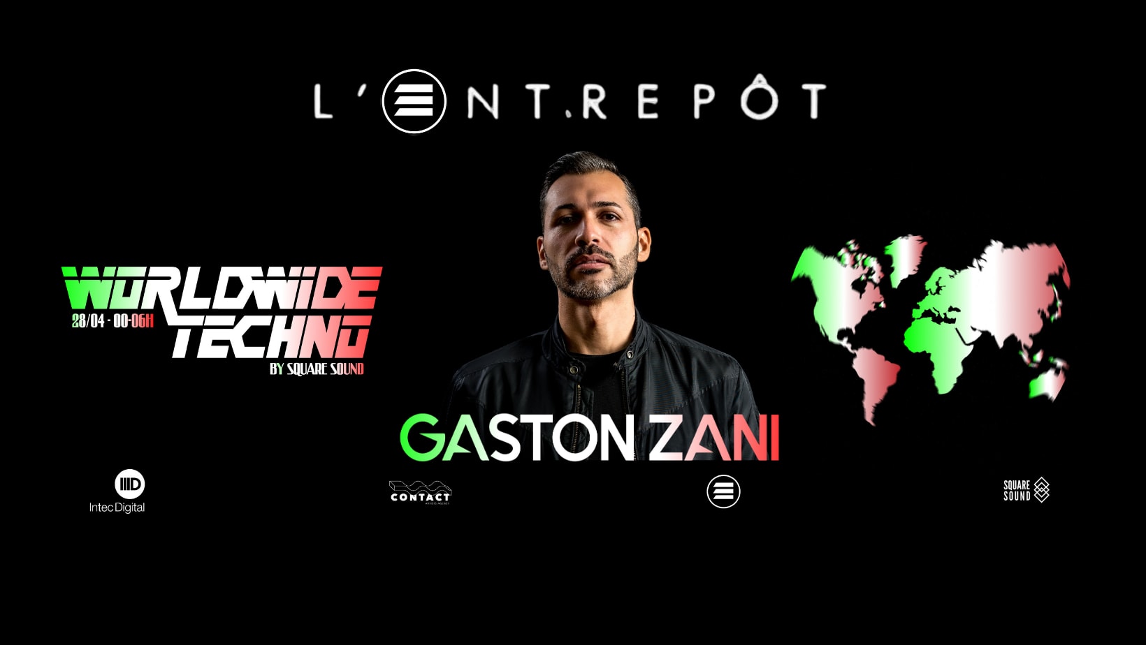 Worldwide Techno - Gaston Zani + Square Sound At L'entrepot Cover
