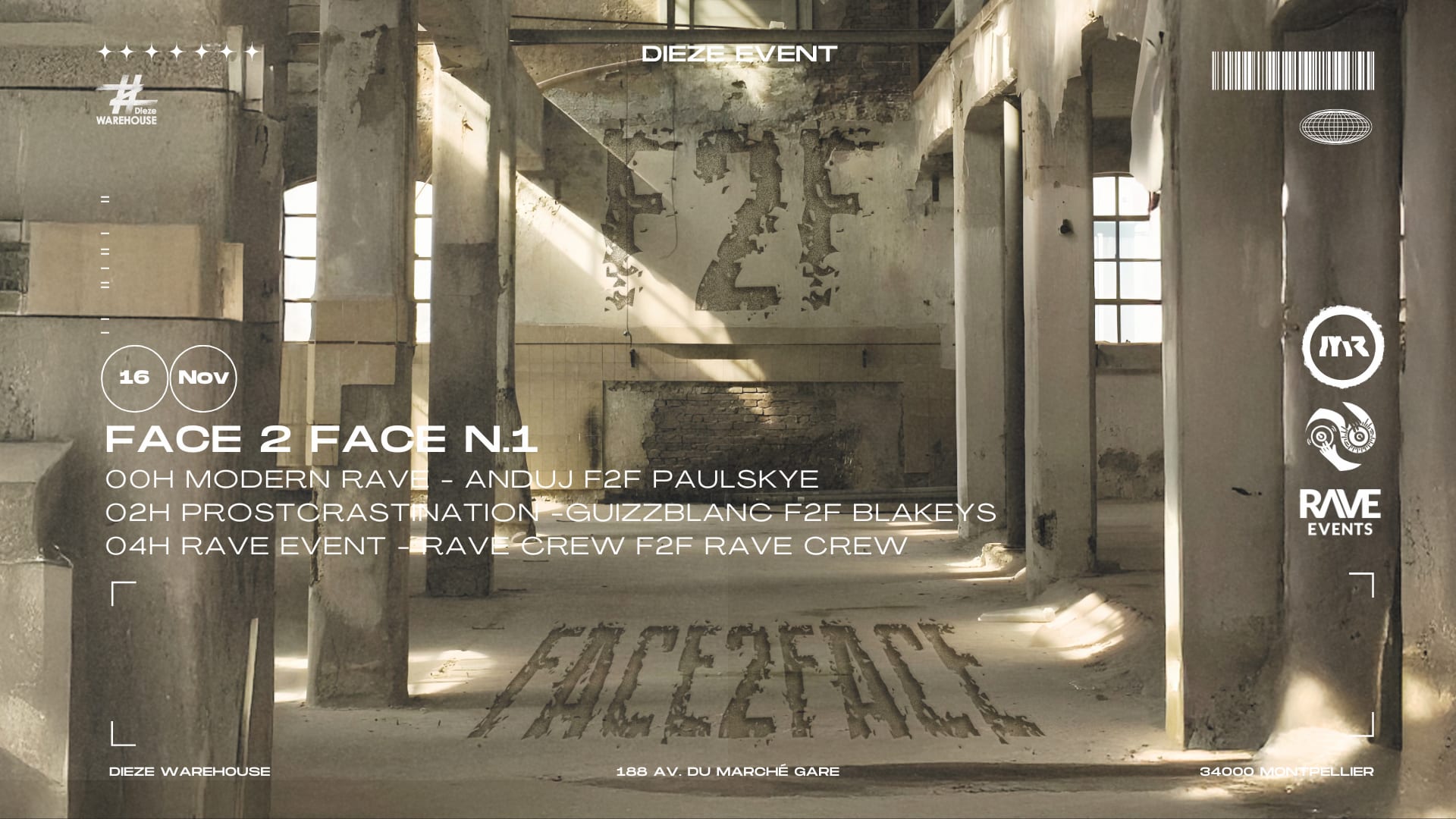 F2f - Modern Rave + Prostcrastination + Rave Events Cover