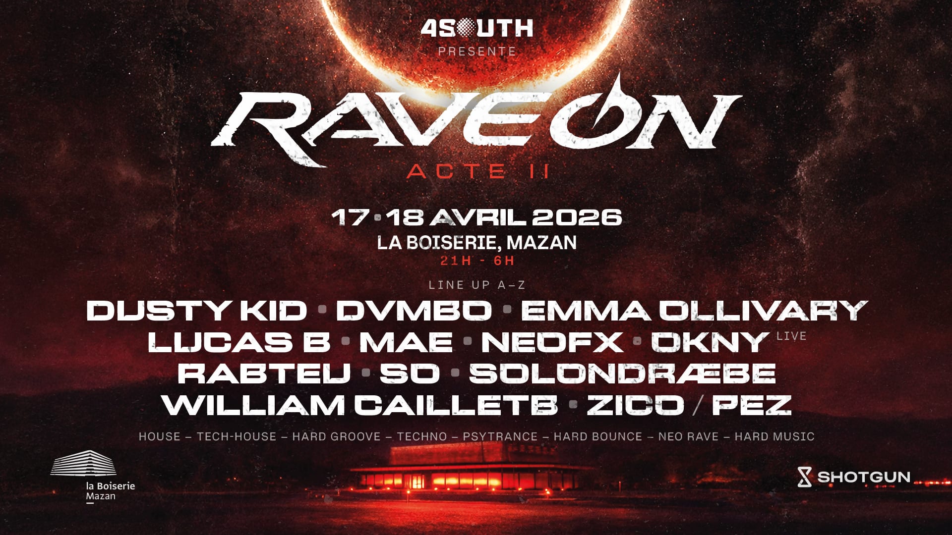 4south Present : Rave On - Acte II Cover