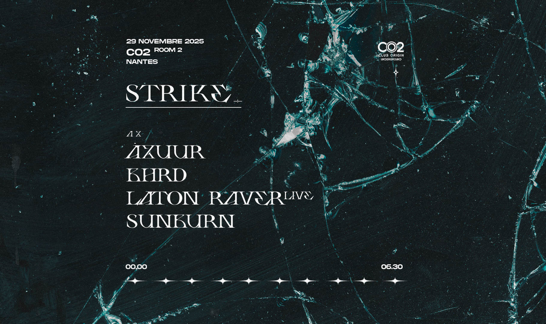 Strike | Co2 - Laton Raver Live, Bhrd, Azuur, Sunburn Cover