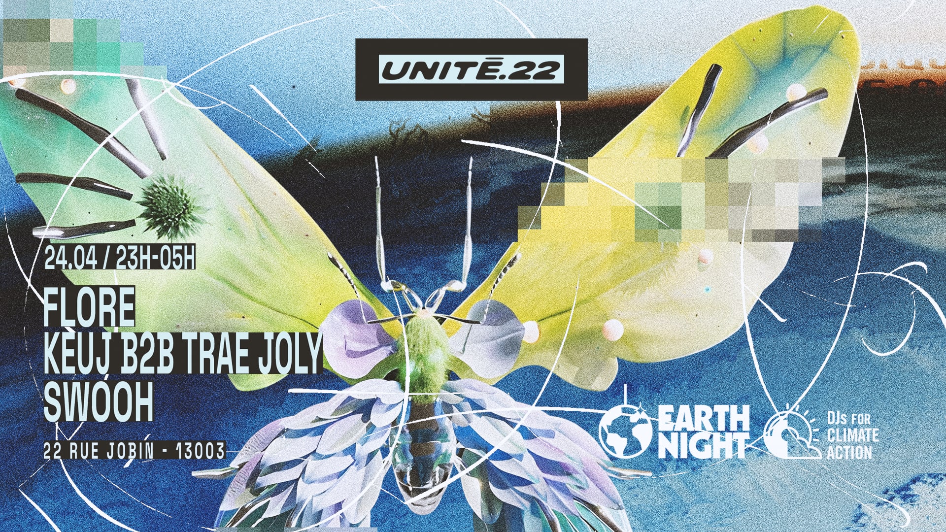 U.22 X Earth Night : Flore, Keuj B2b Trae Joly, Swooh Cover