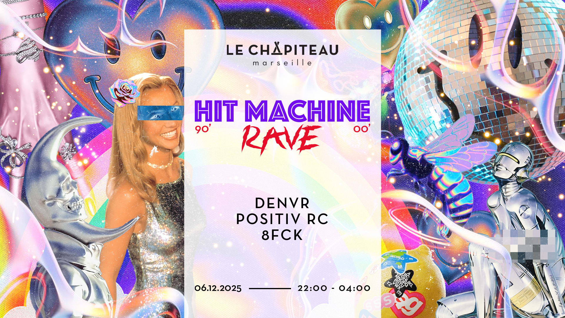 Hit Machine Rave W/Denvr, Positiv Rc, 8fck Cover