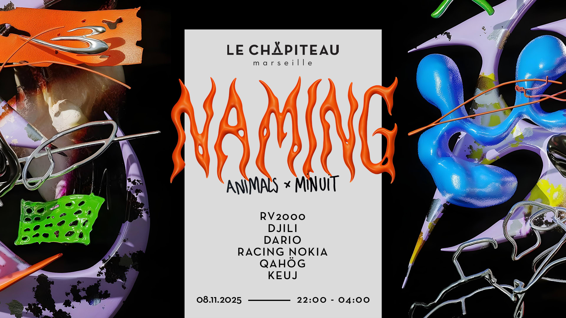 Naming W/Animals Industry & Minuit Rapide Cover