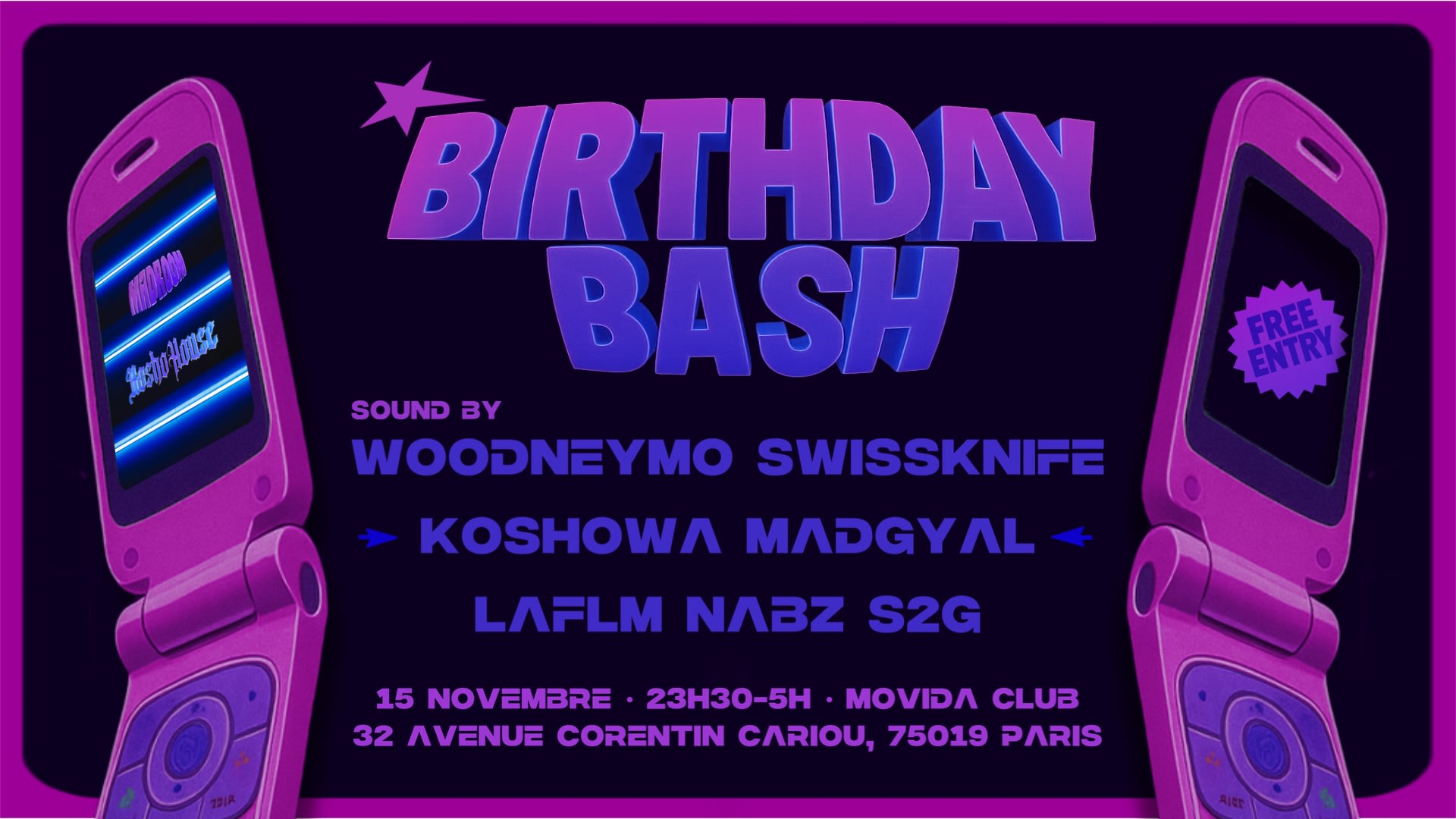 Madroom X Kosho House Birthday Bash Cover