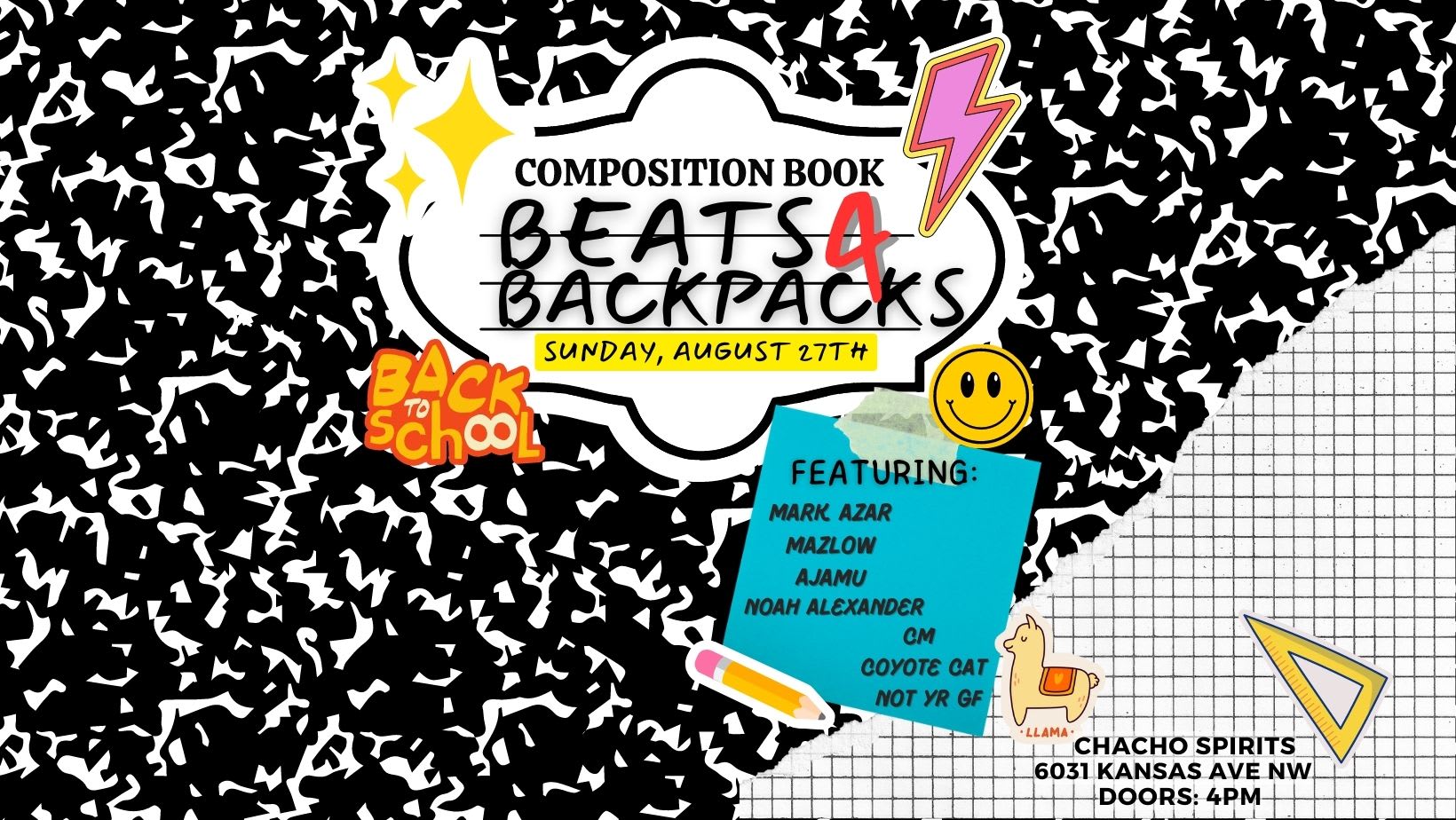 Beats For Backpacks: School Supply Drive Cover