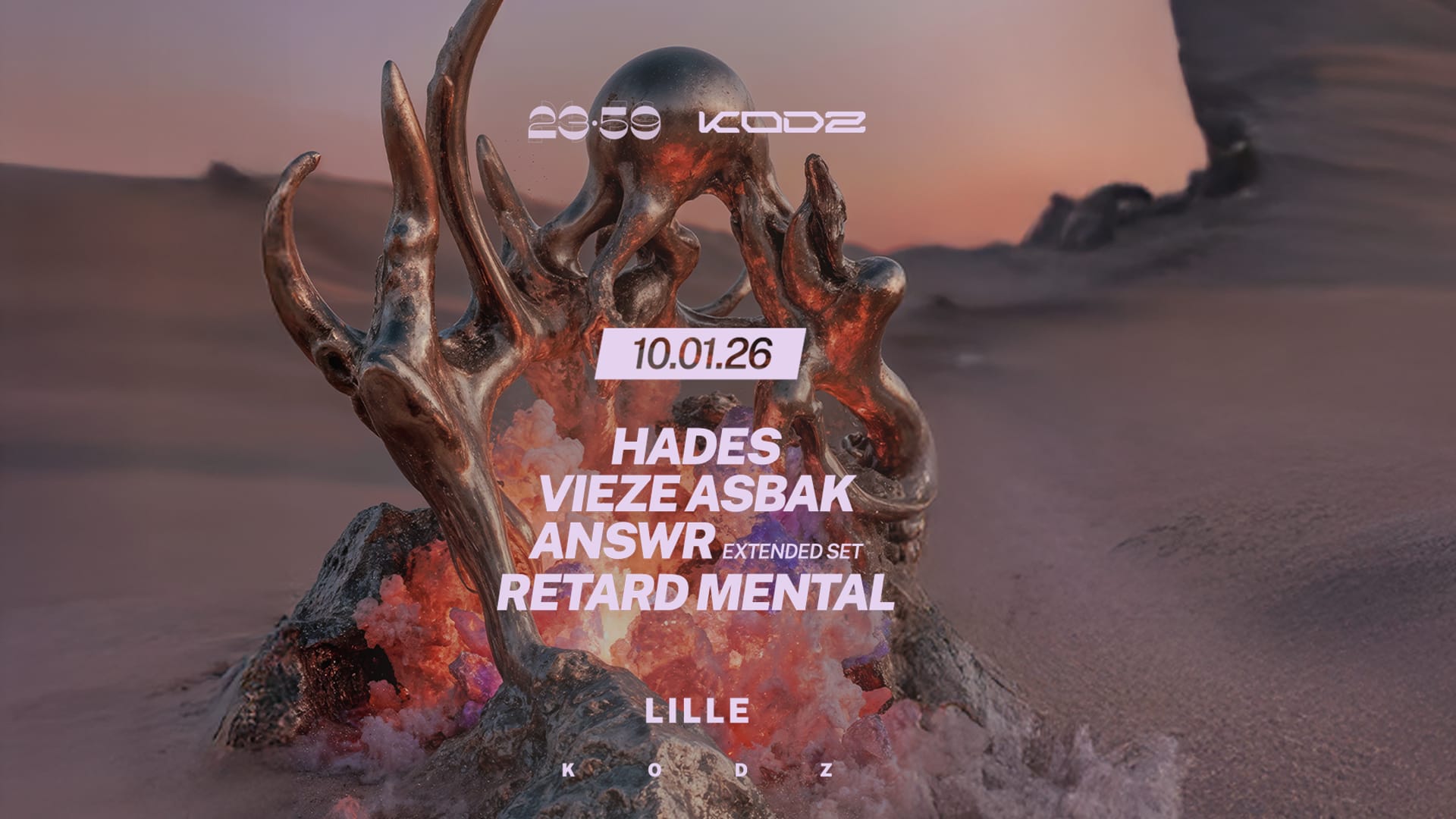 23:59 X Kodz – Hades, Vieze Asbak, Answr, Retard Mental Cover