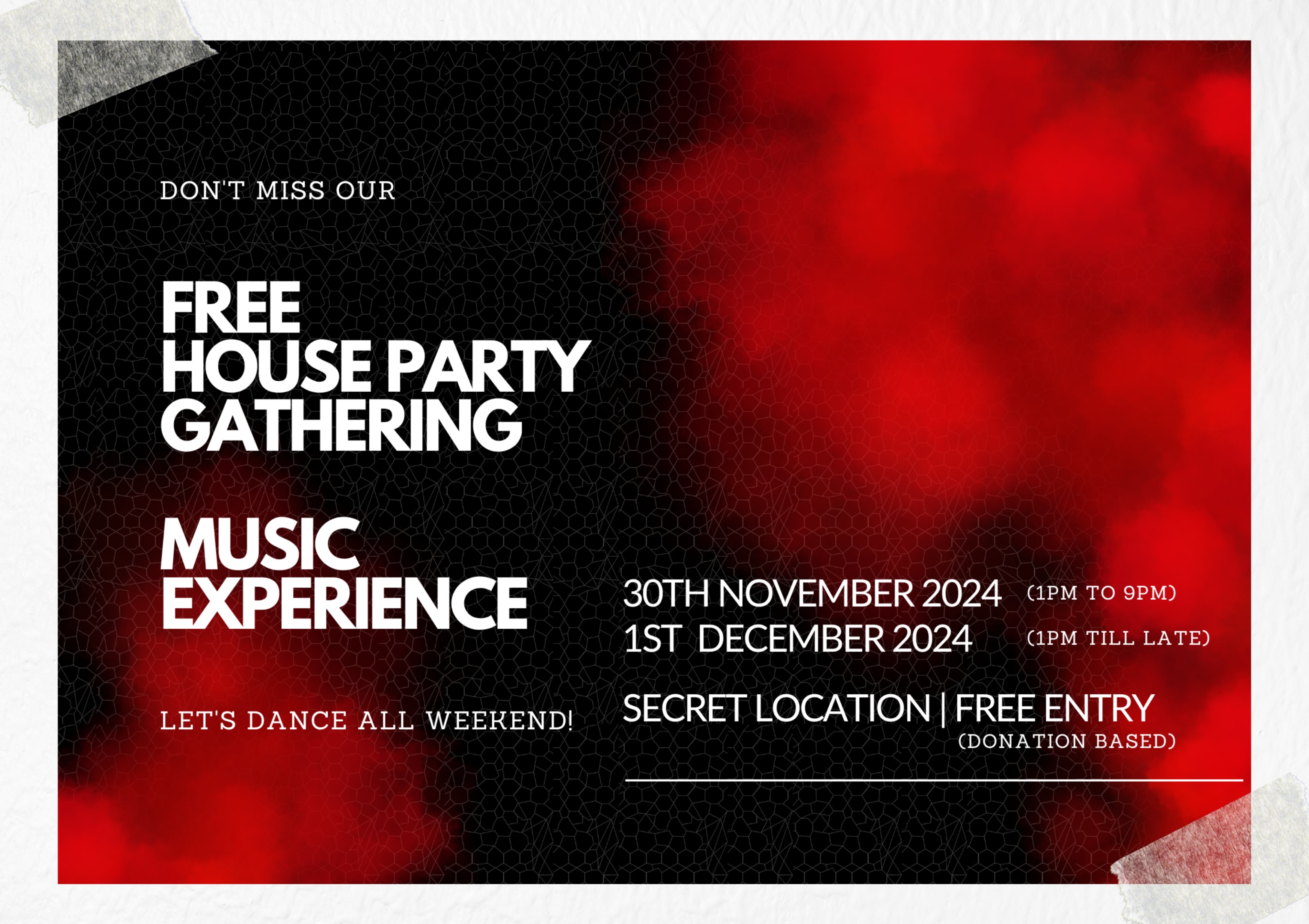 Free House Party Gathering & Music Experience Cover