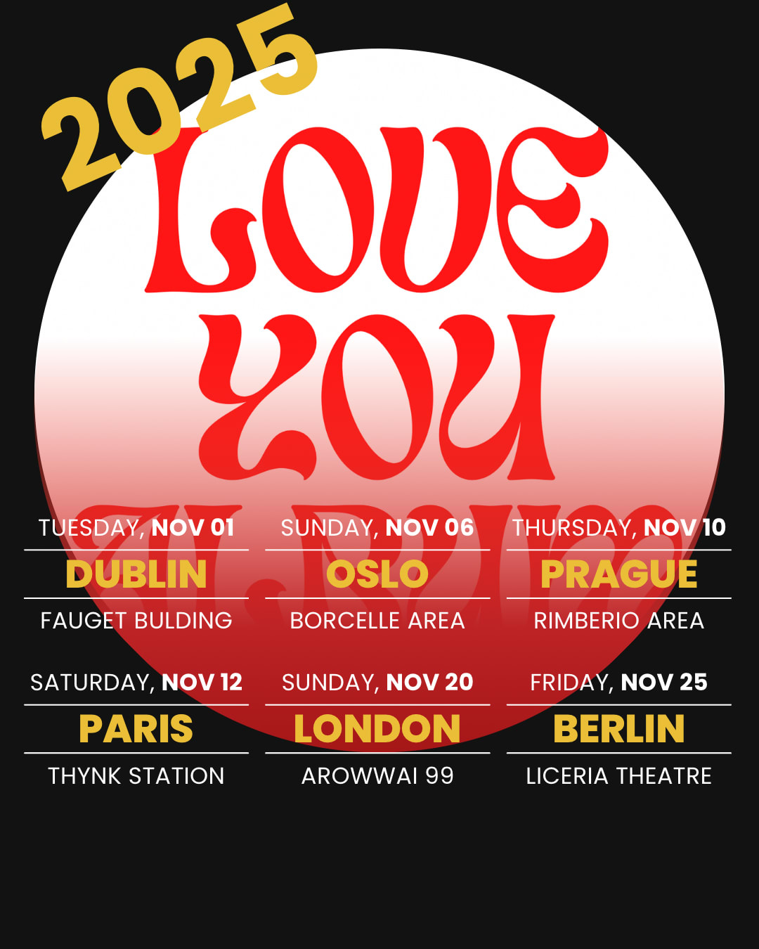Love You Tour 2025 Cover