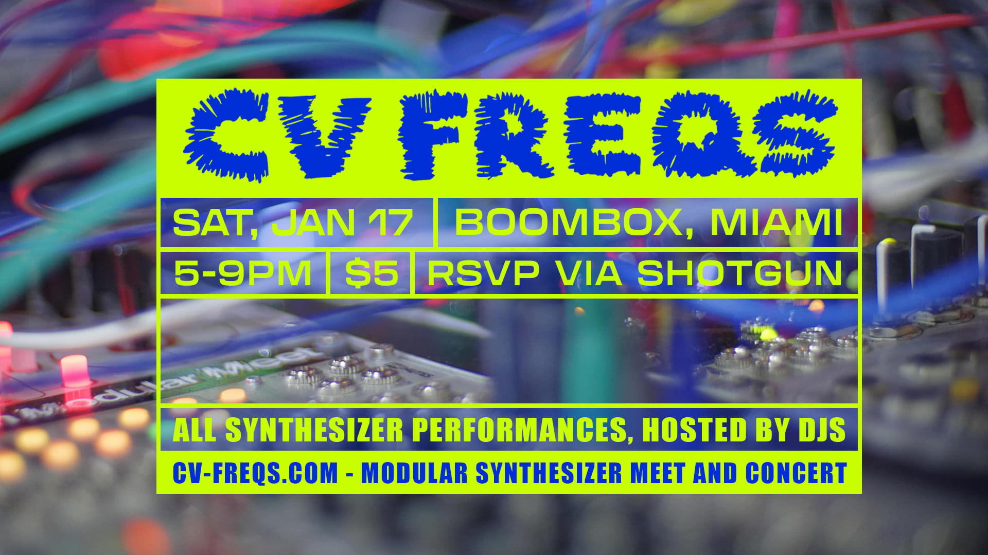 CV Freqs Synthesizer Meet And Concert Cover