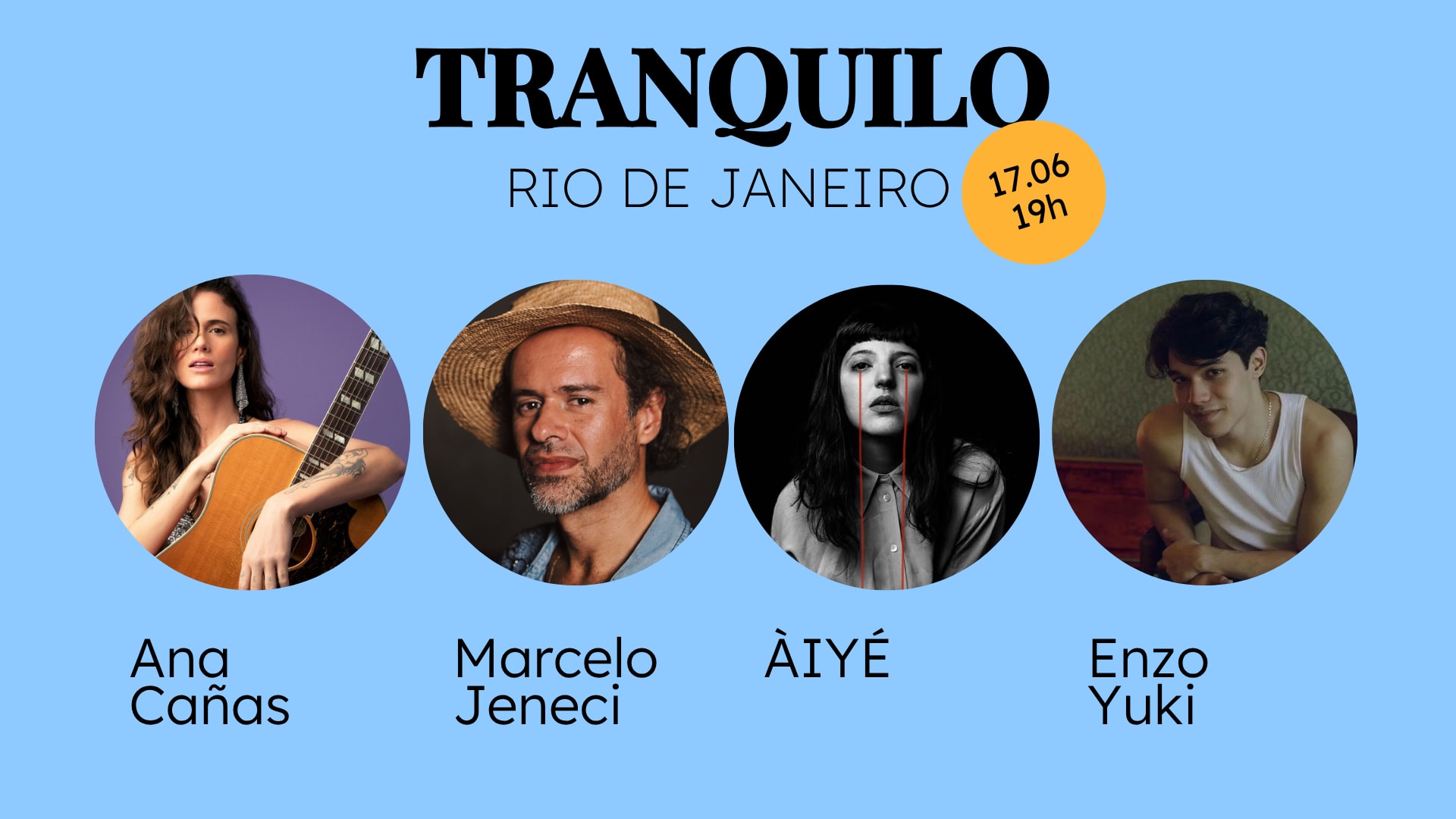 Tranquilo Com Marcelo Jeneci, Ana Cañas, Aiyé & Enzo Yuki Cover
