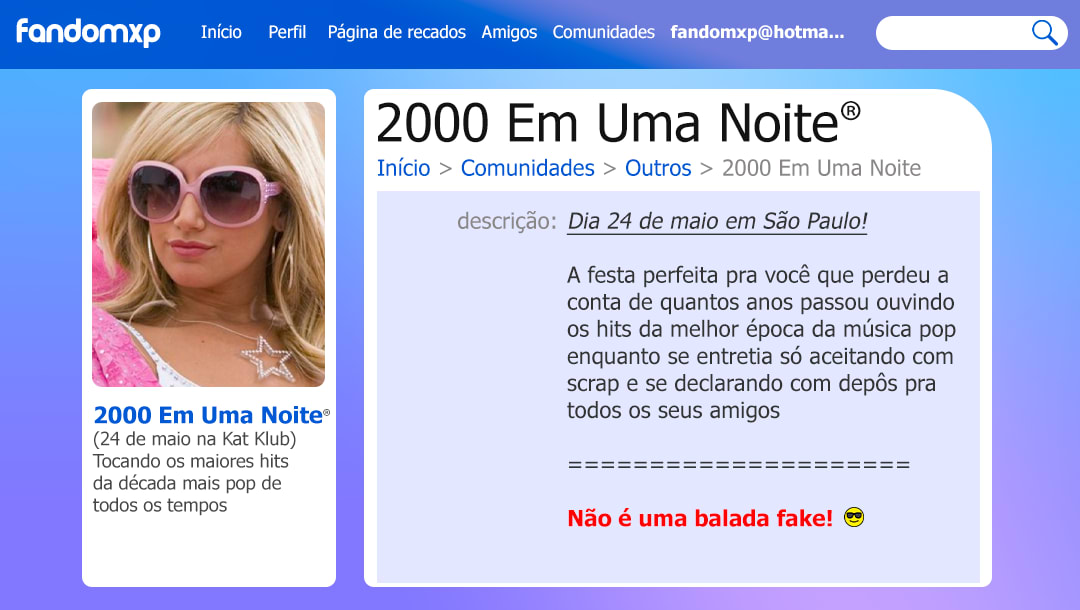 Fandom Xp: 2000 Em Uma Noite - 24.05 Na Kat Klub Cover