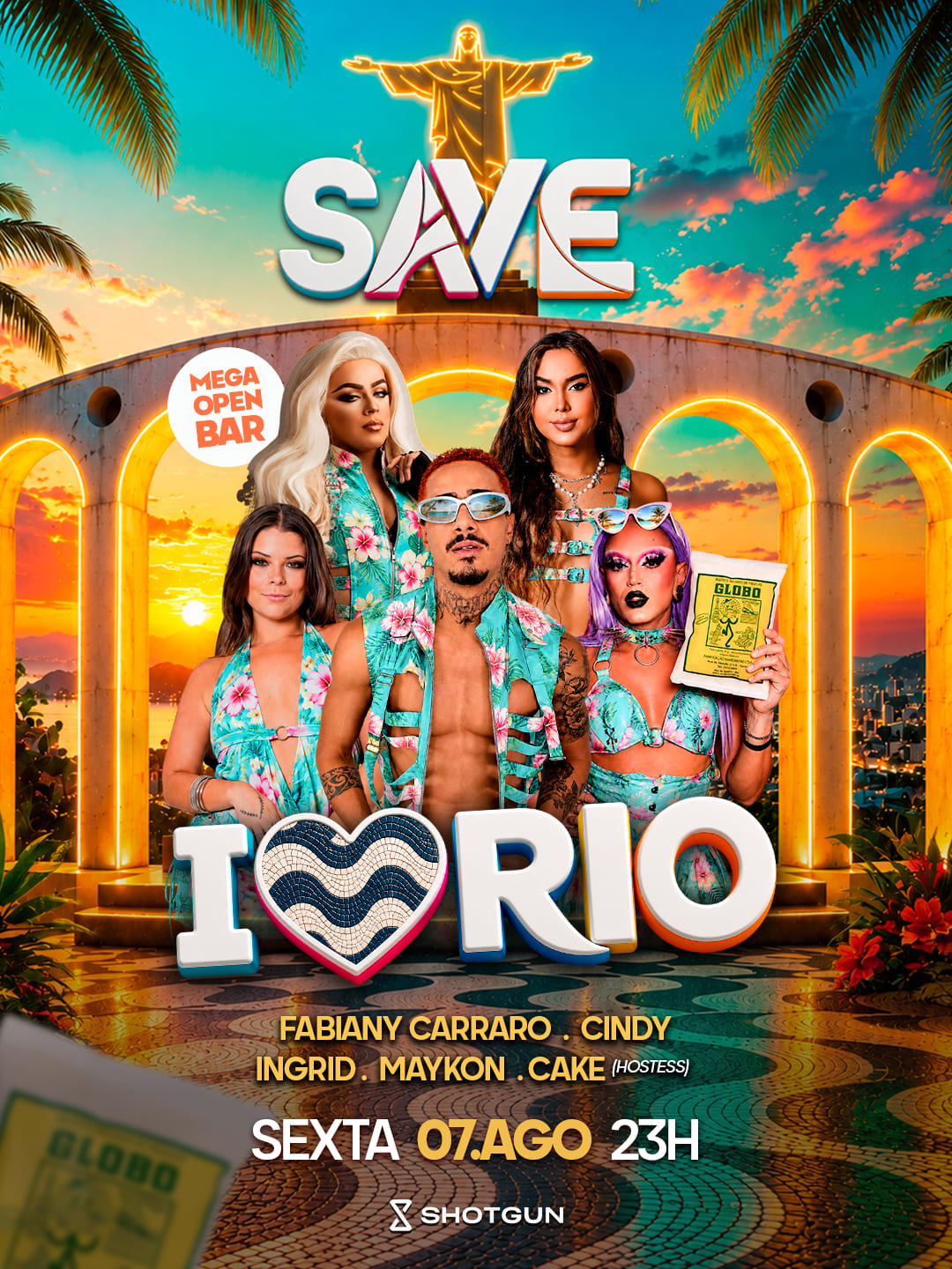 Save - I Love Rio | Open Bar | Biscoito Globo* Cover